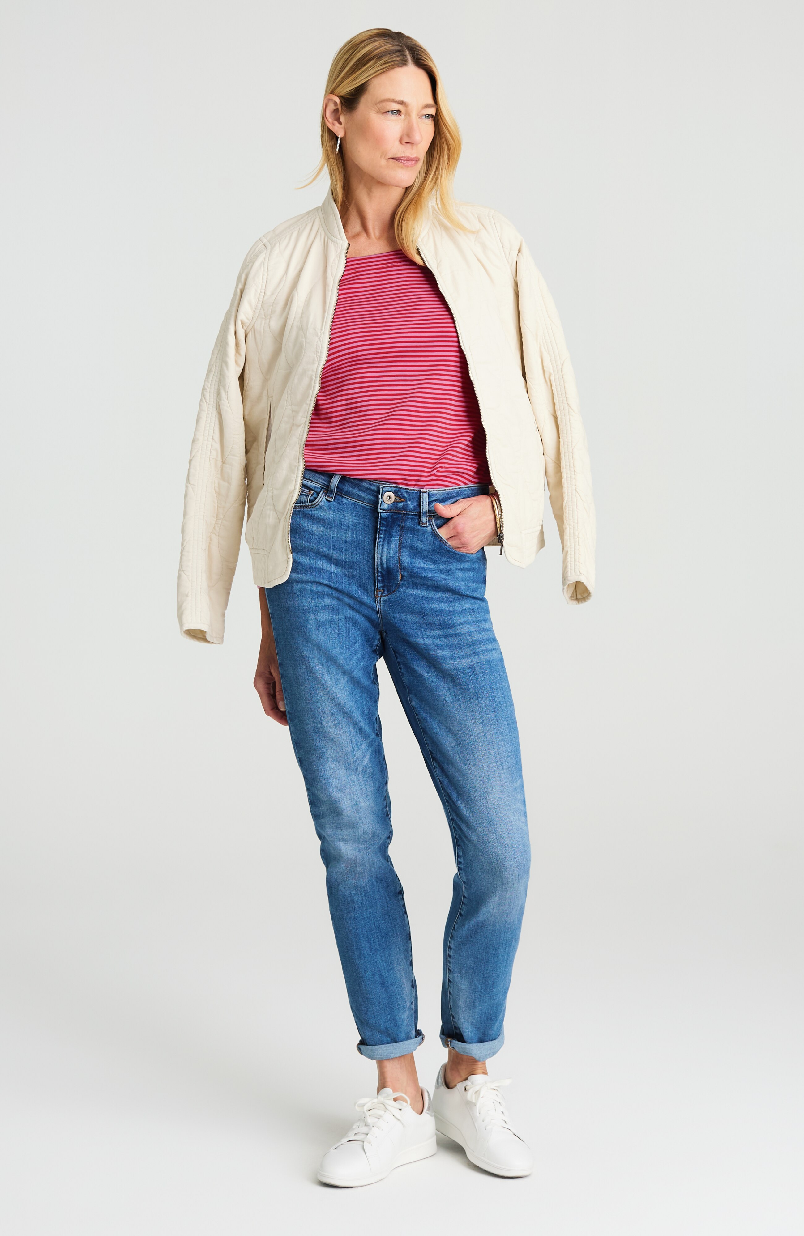 pima 3/4-sleeve scoop-neck tee