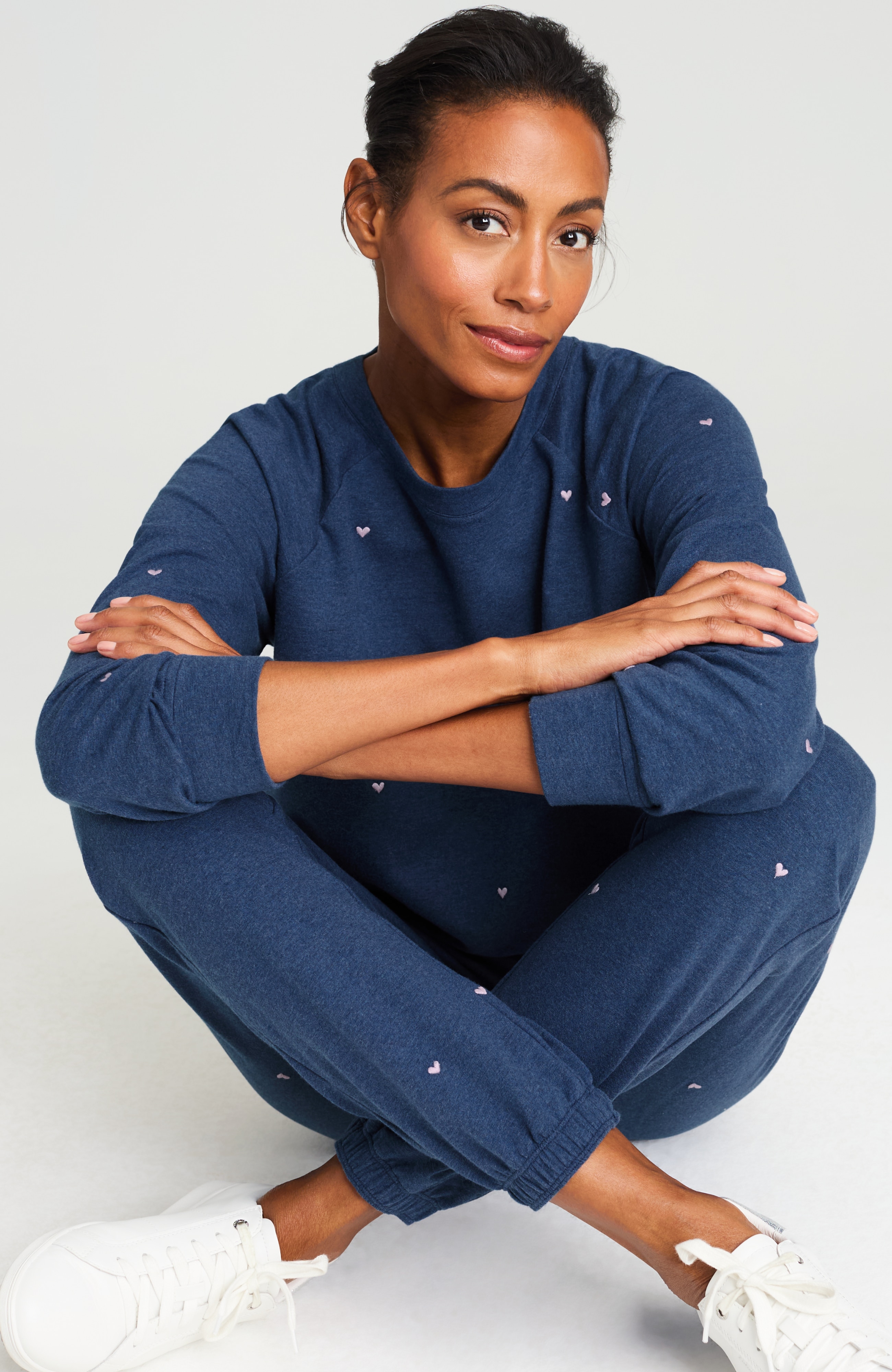 embroidered-heart sweatshirt