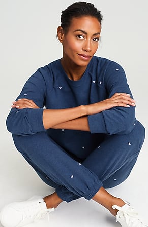 Image for Embroidered-Heart Sweatshirt