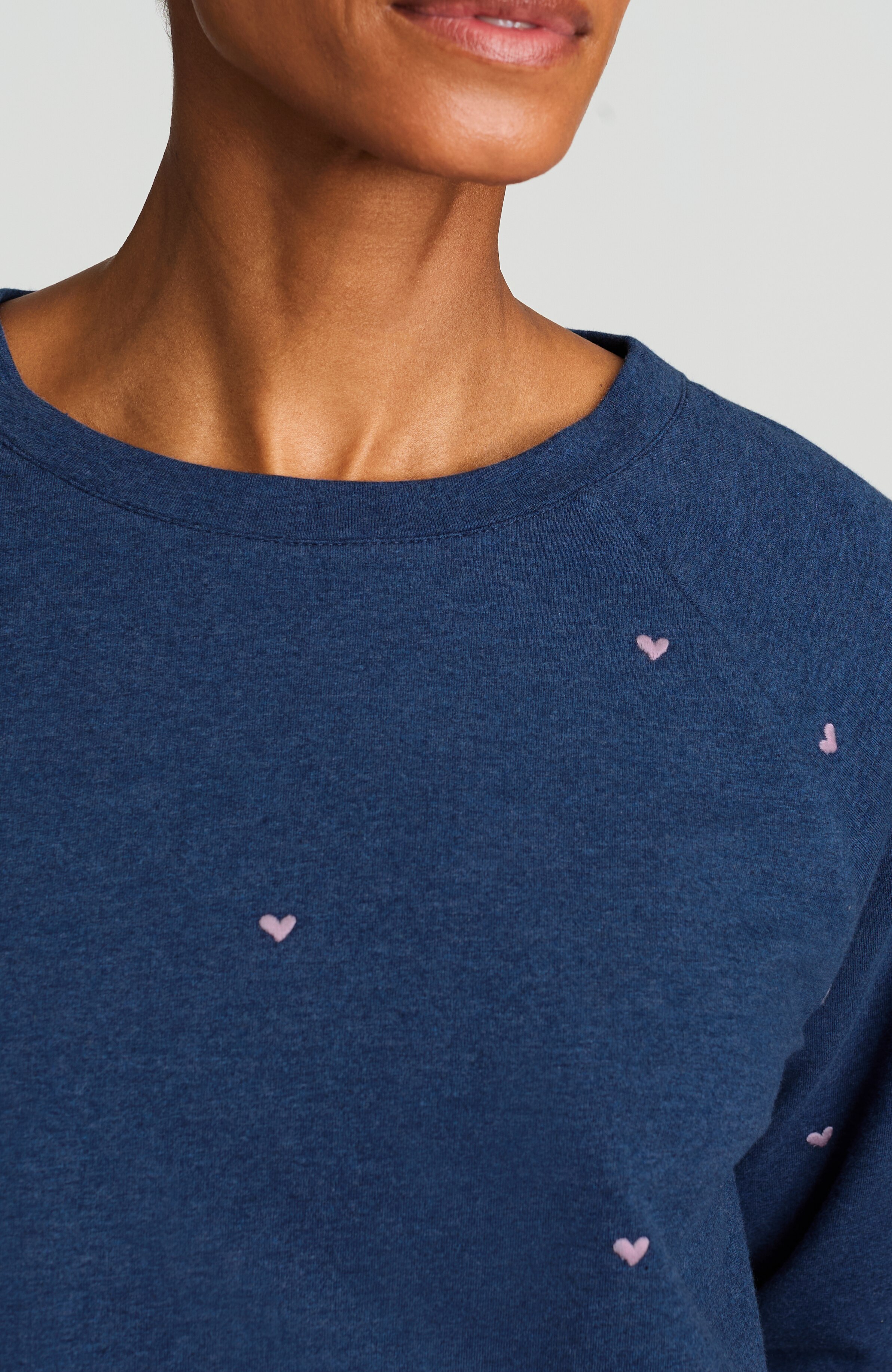 embroidered-heart sweatshirt