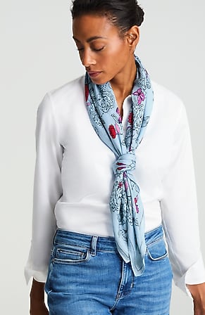 Image for Heart-Printed Square Scarf