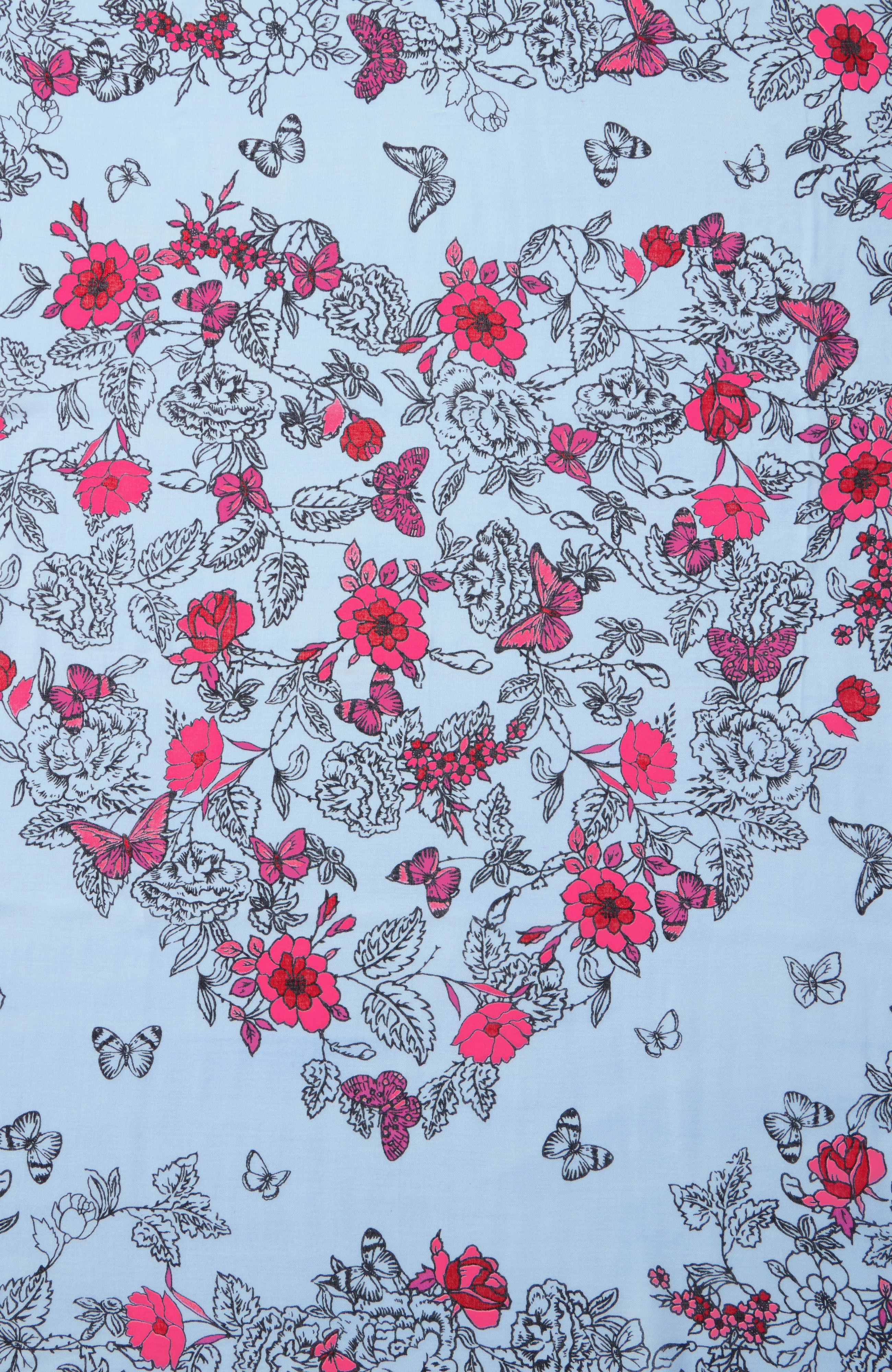 heart-printed square scarf