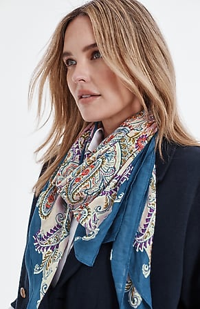 Image for Whimsical Printed Square Scarf