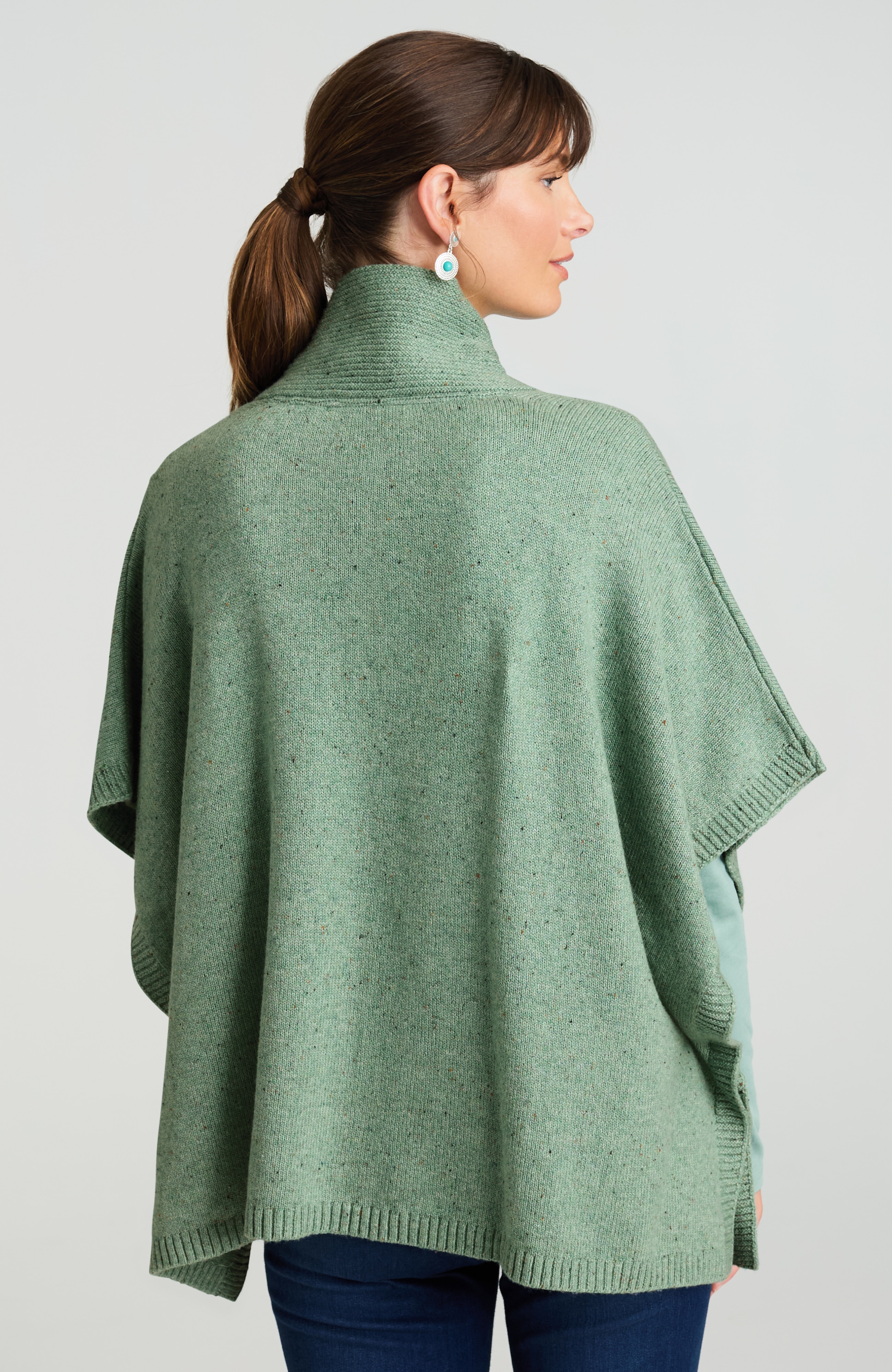 knit pullover poncho