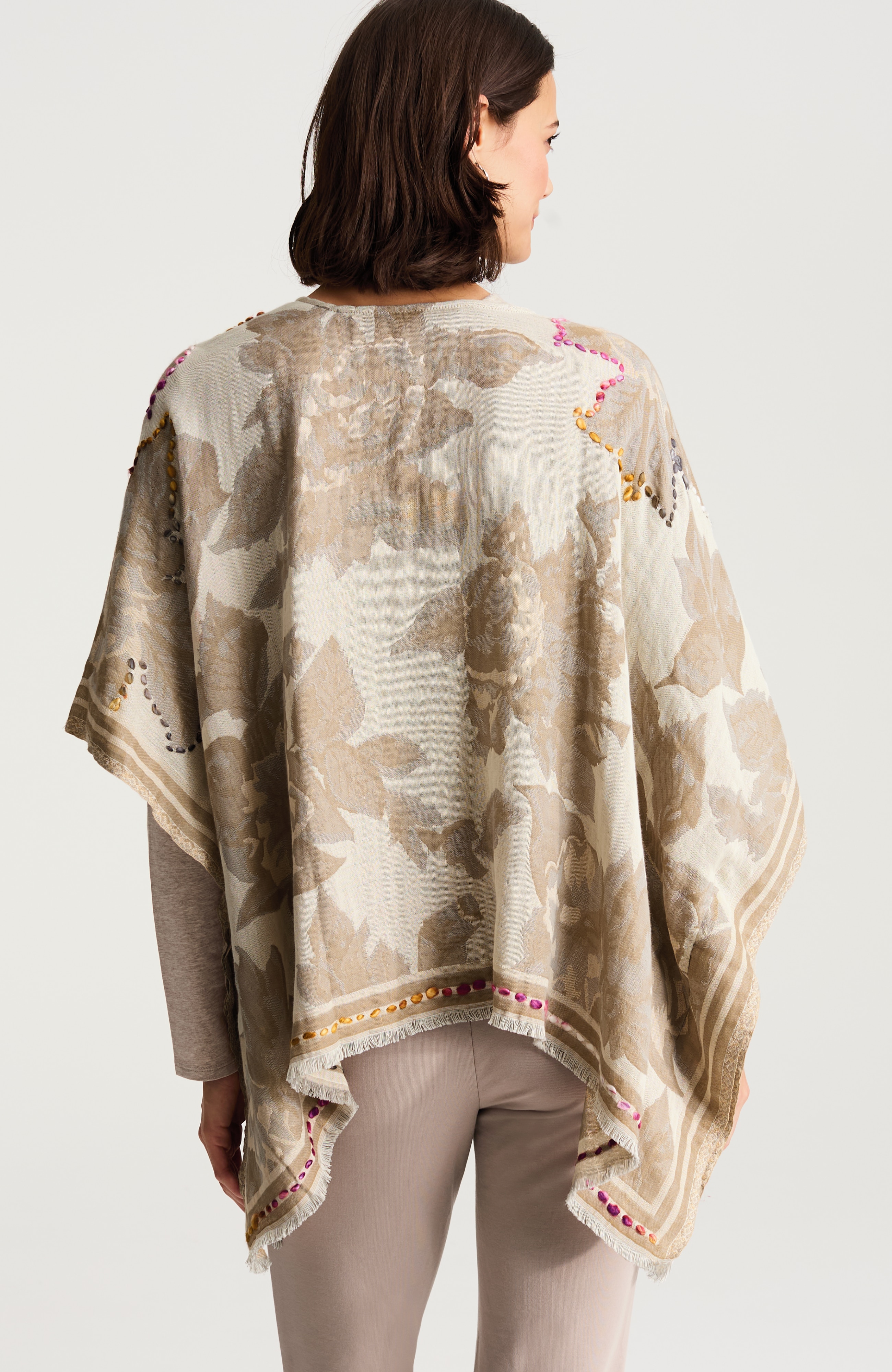 hand-embroidered ruana