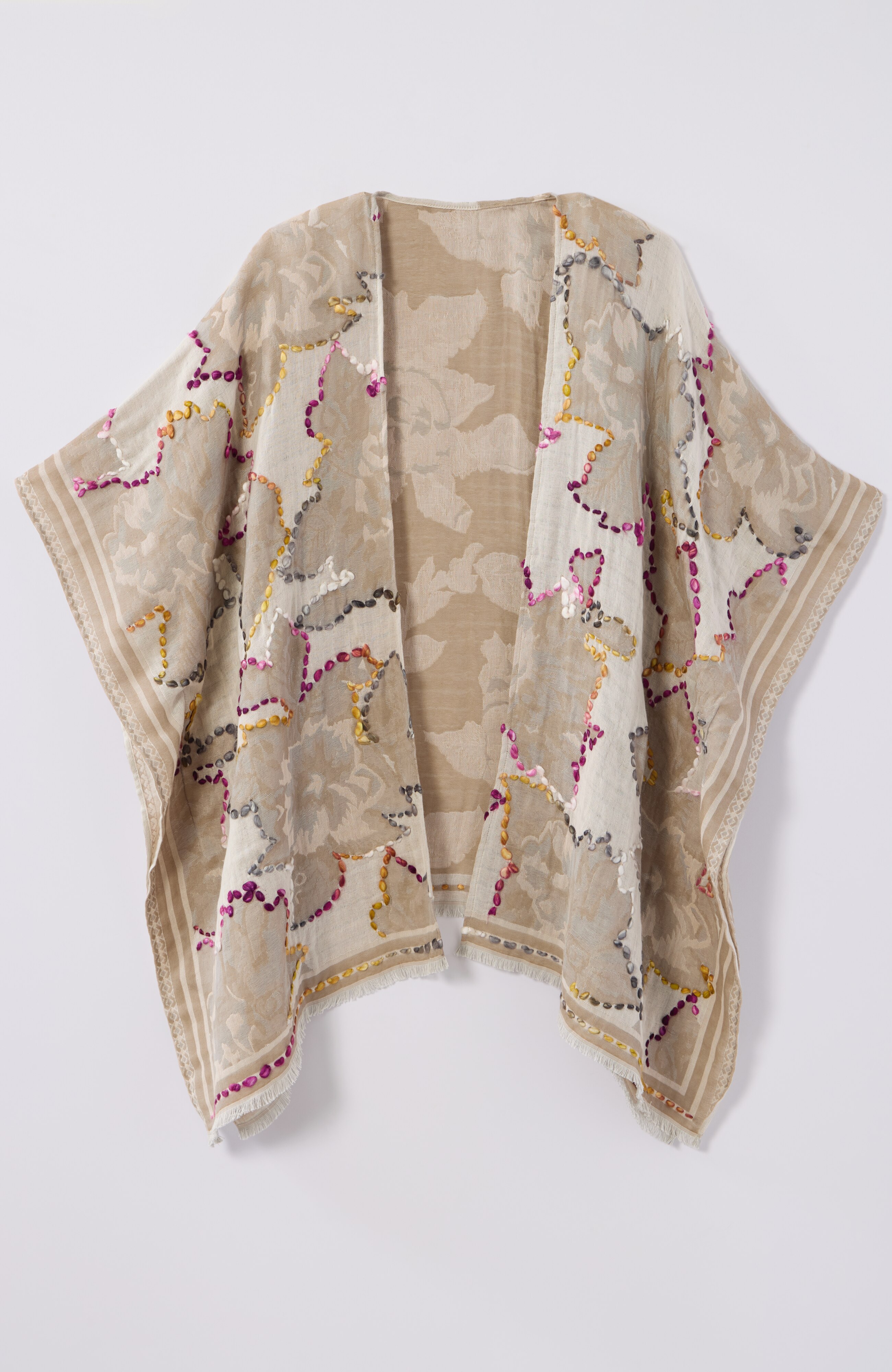 hand-embroidered ruana