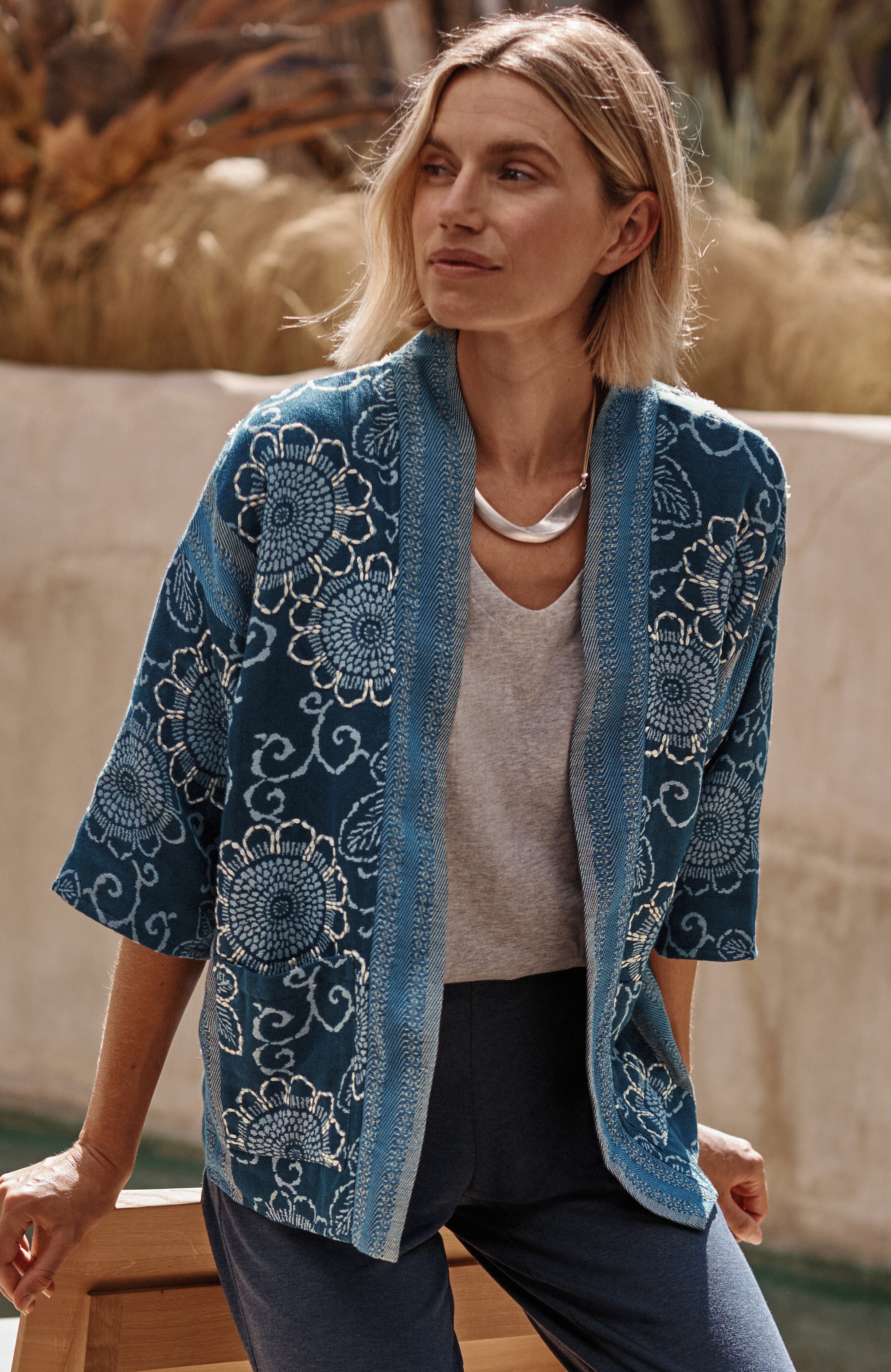 Reversible Embroidered Soft Jacket | JJill