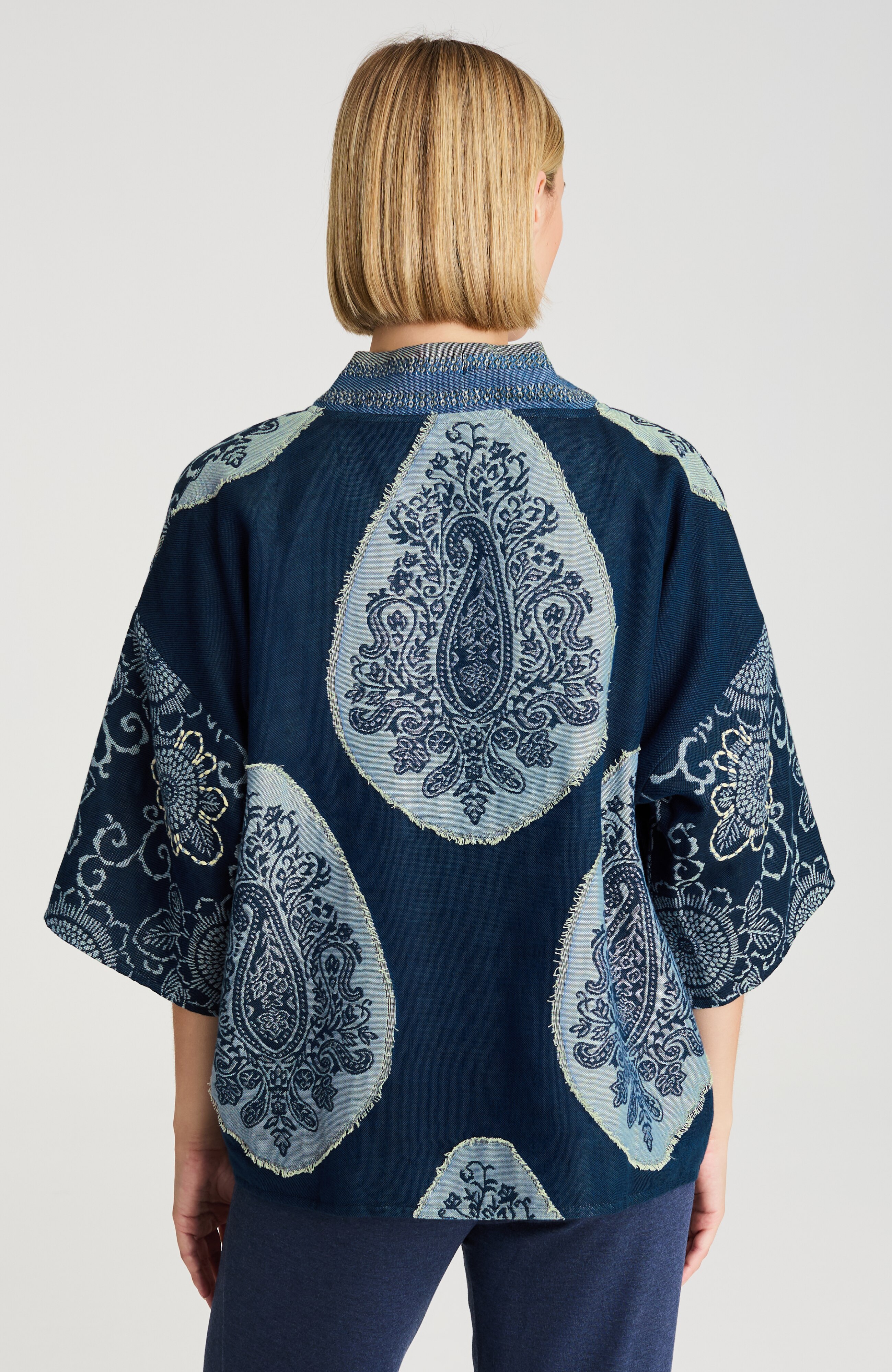 reversible embroidered soft jacket