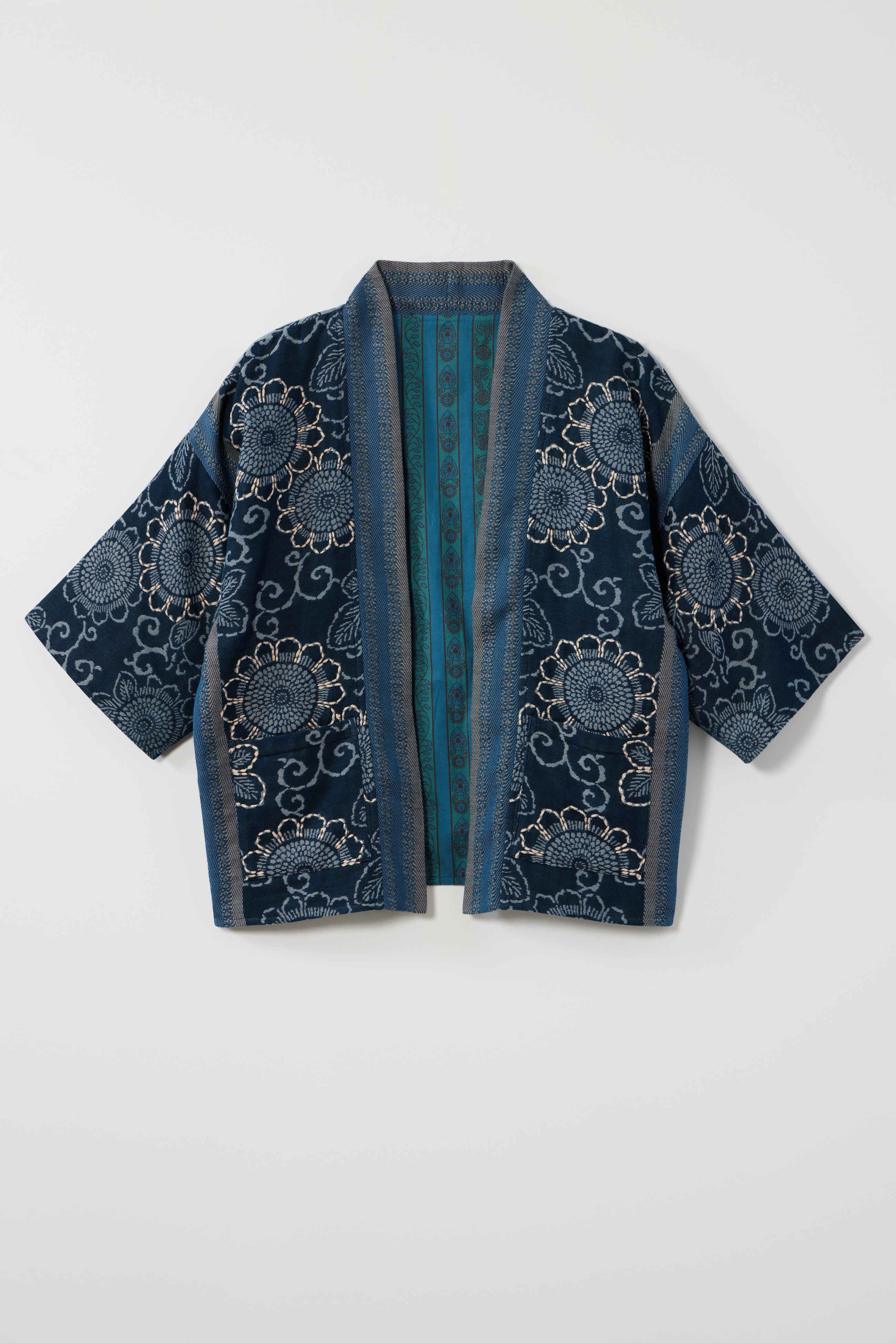 reversible embroidered soft jacket