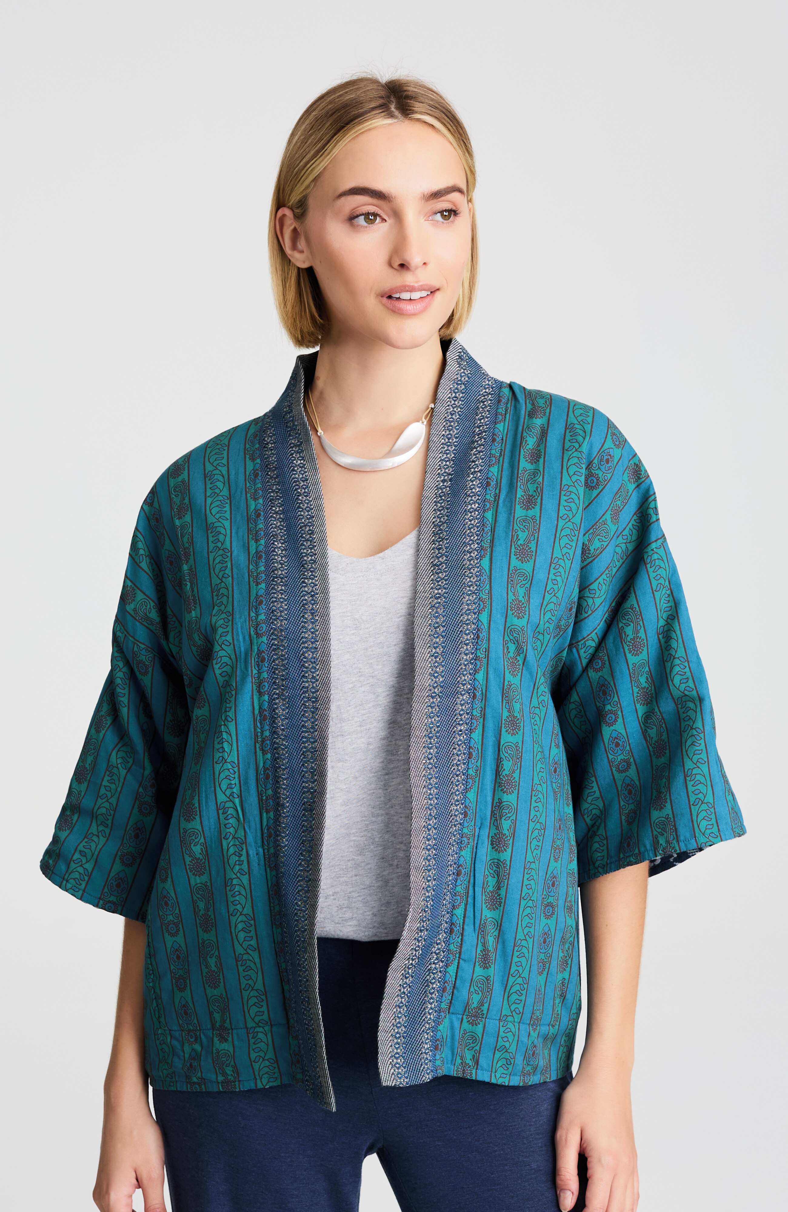 Reversible Embroidered Soft Jacket | JJill