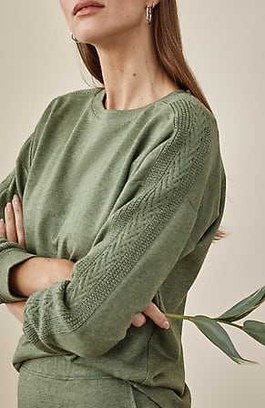 Image for Sweater-Trimmed Sweatshirt
