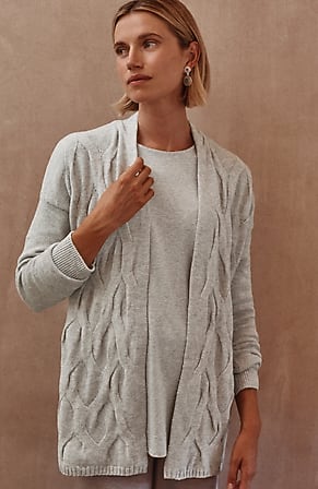 Image for Pure Jill Textured Open-Front Cardi