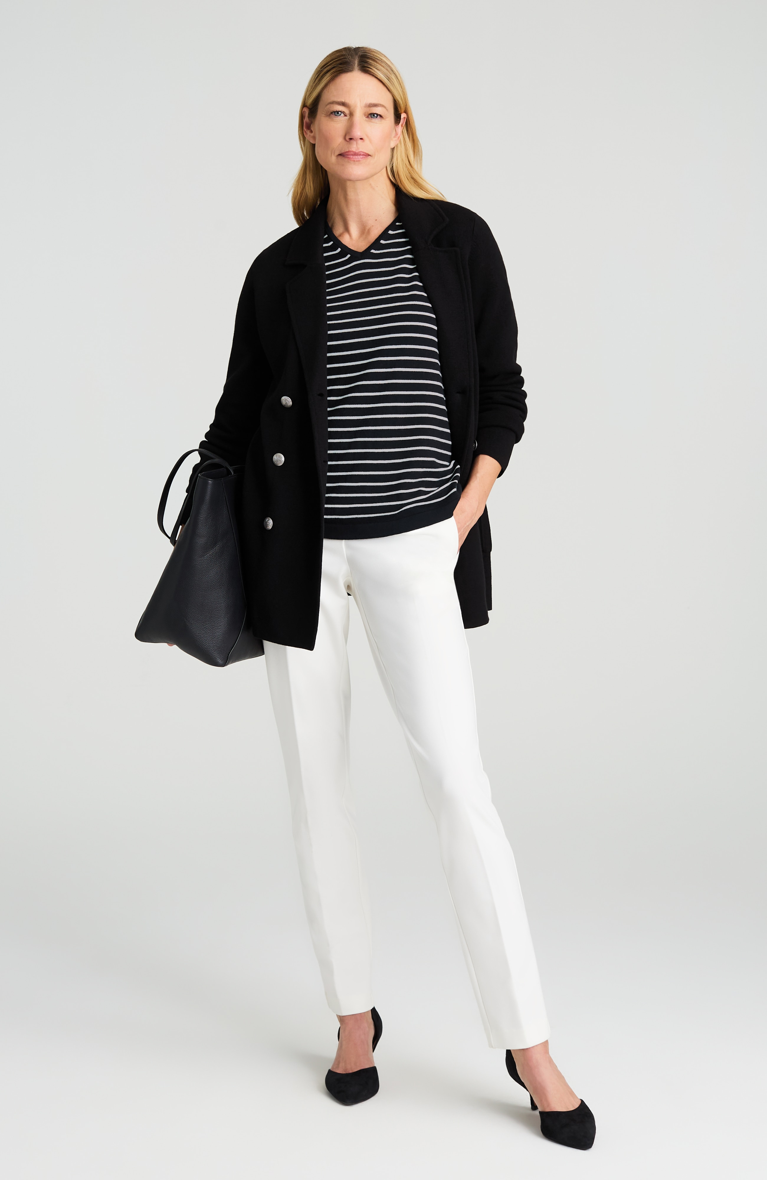 wearever fine-gauge striped sweater