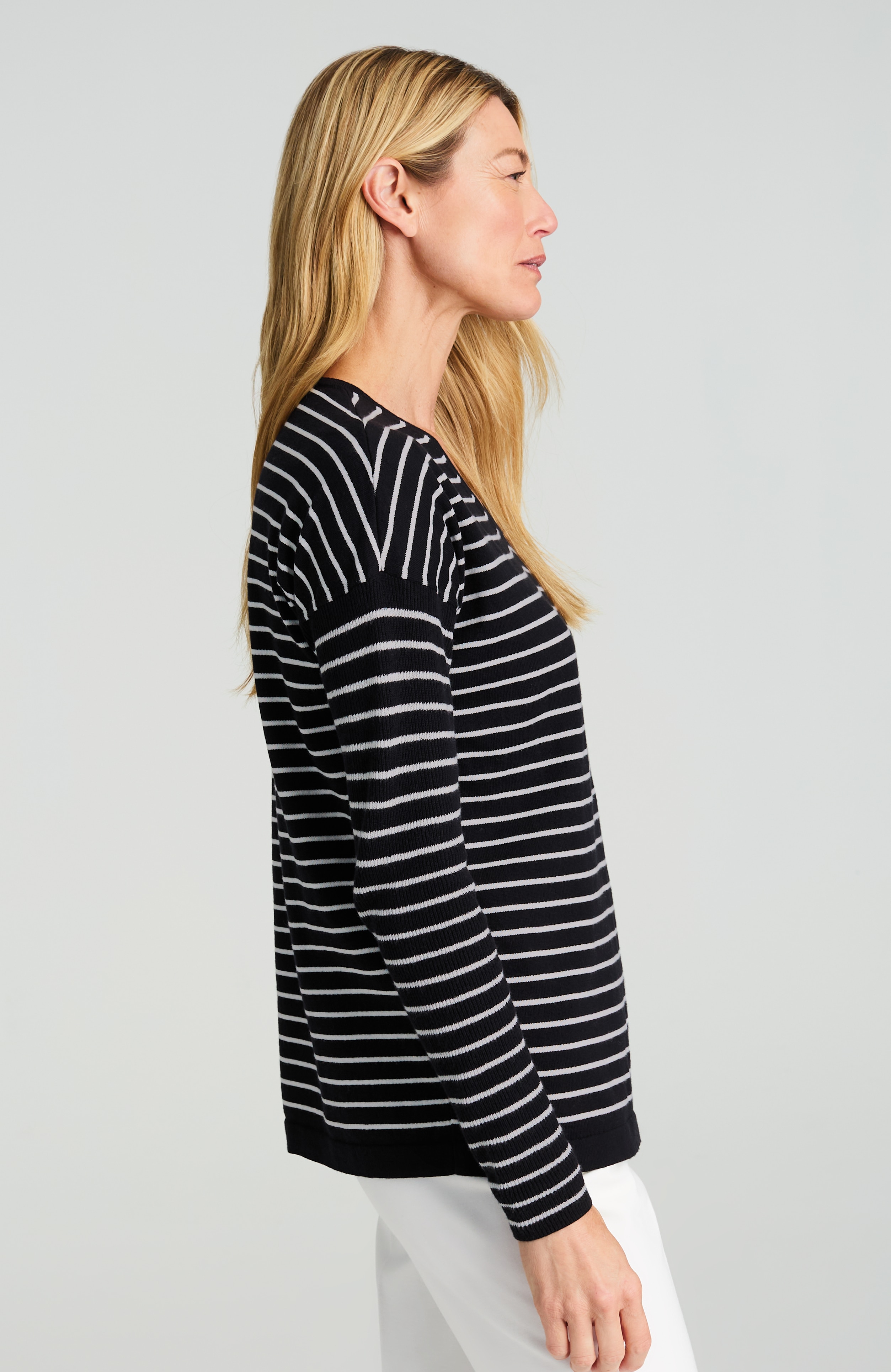 wearever fine-gauge striped sweater