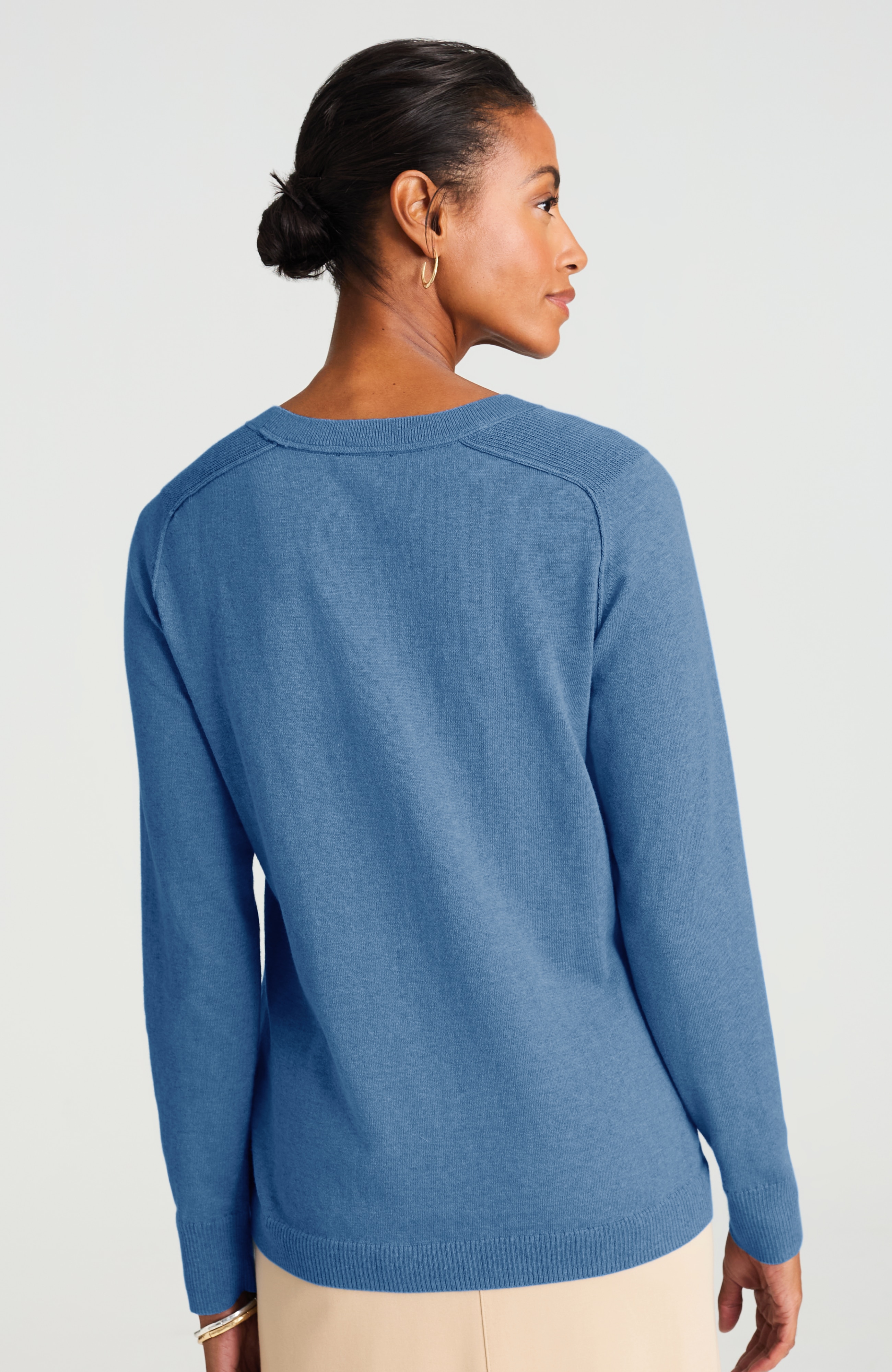wearever ribbed-shoulder sweater