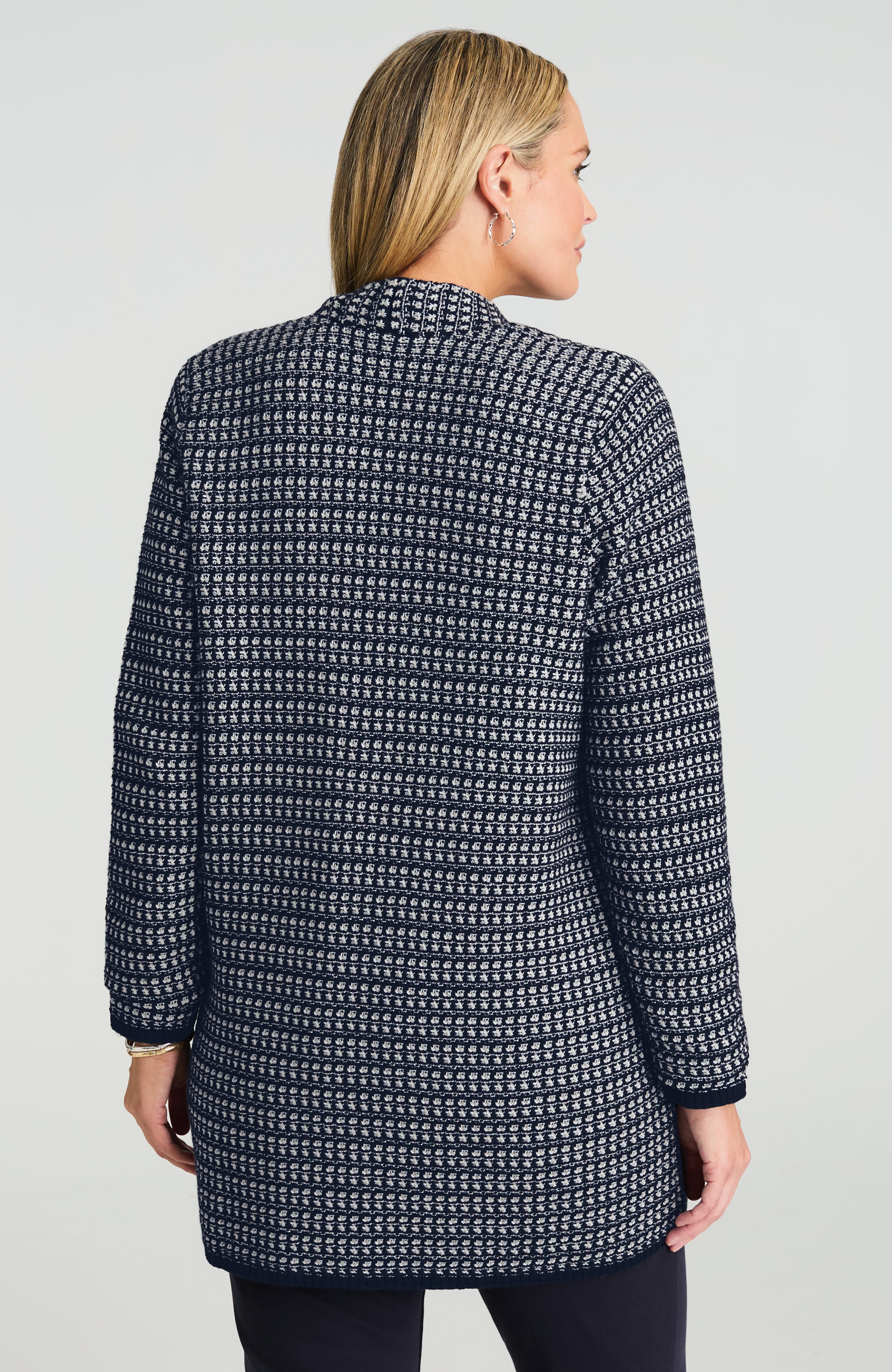 wearever textured one-button cardi