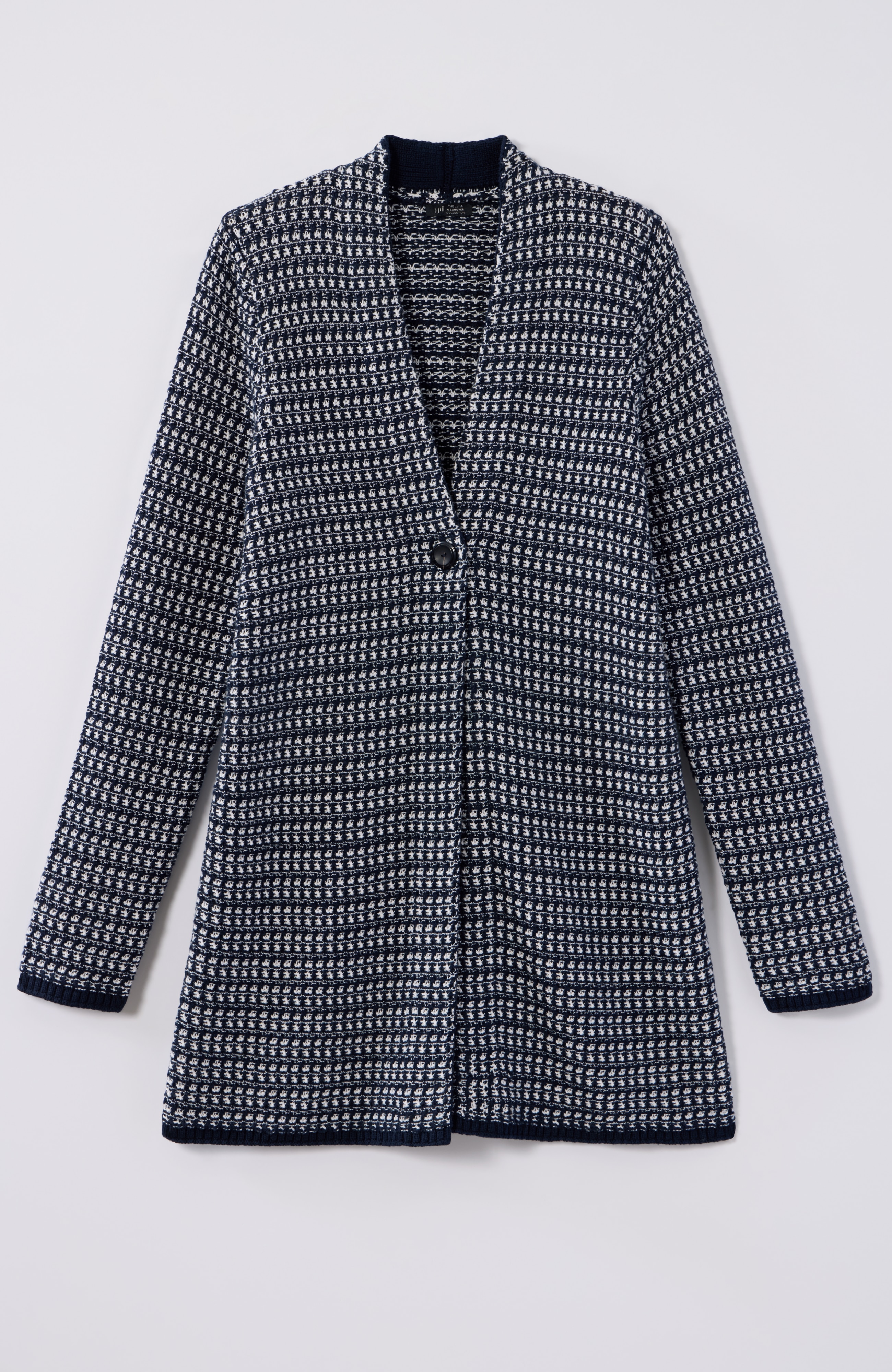 wearever textured one-button cardi