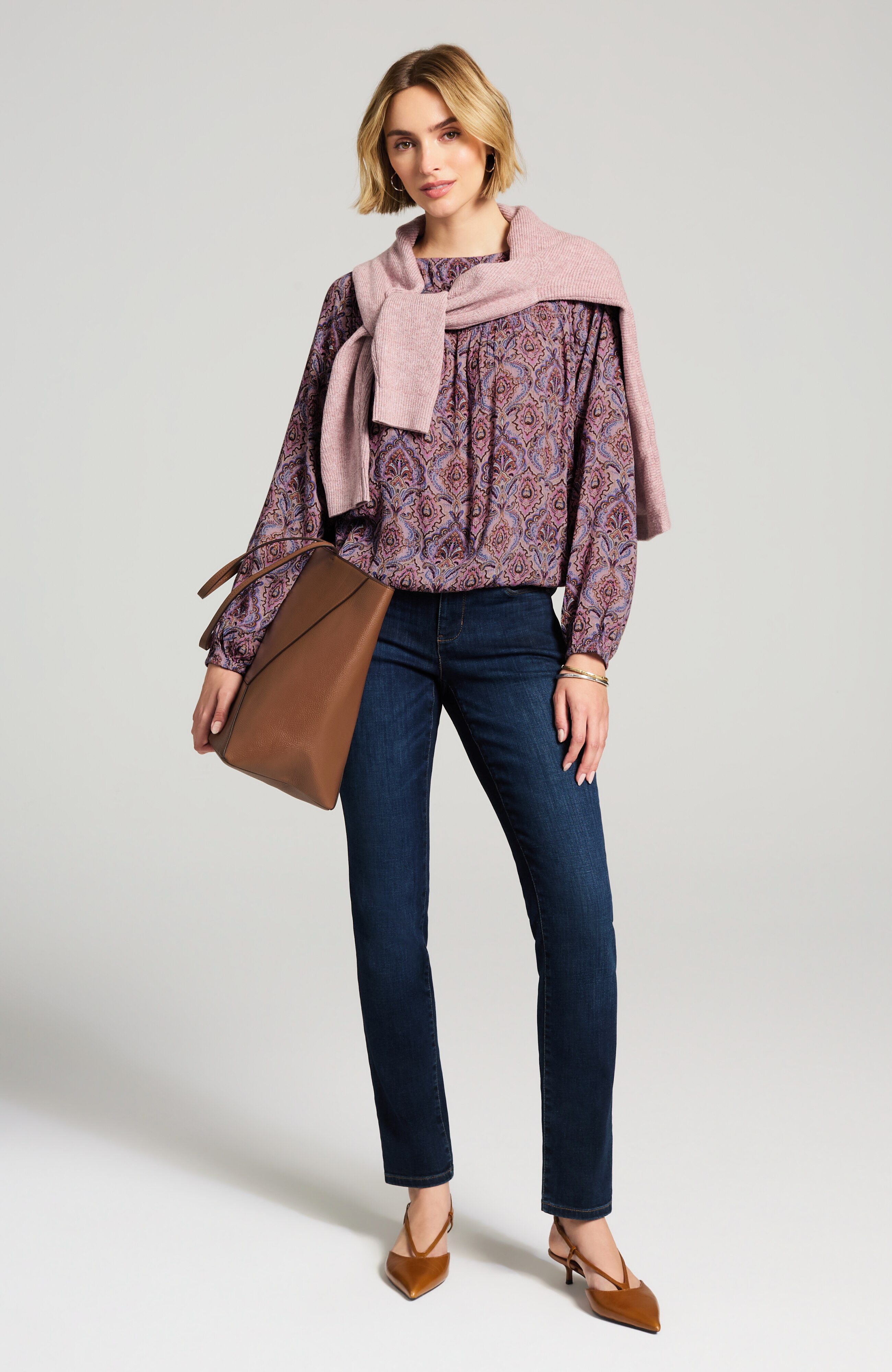 Smocked Elastic-Hem Top | JJill