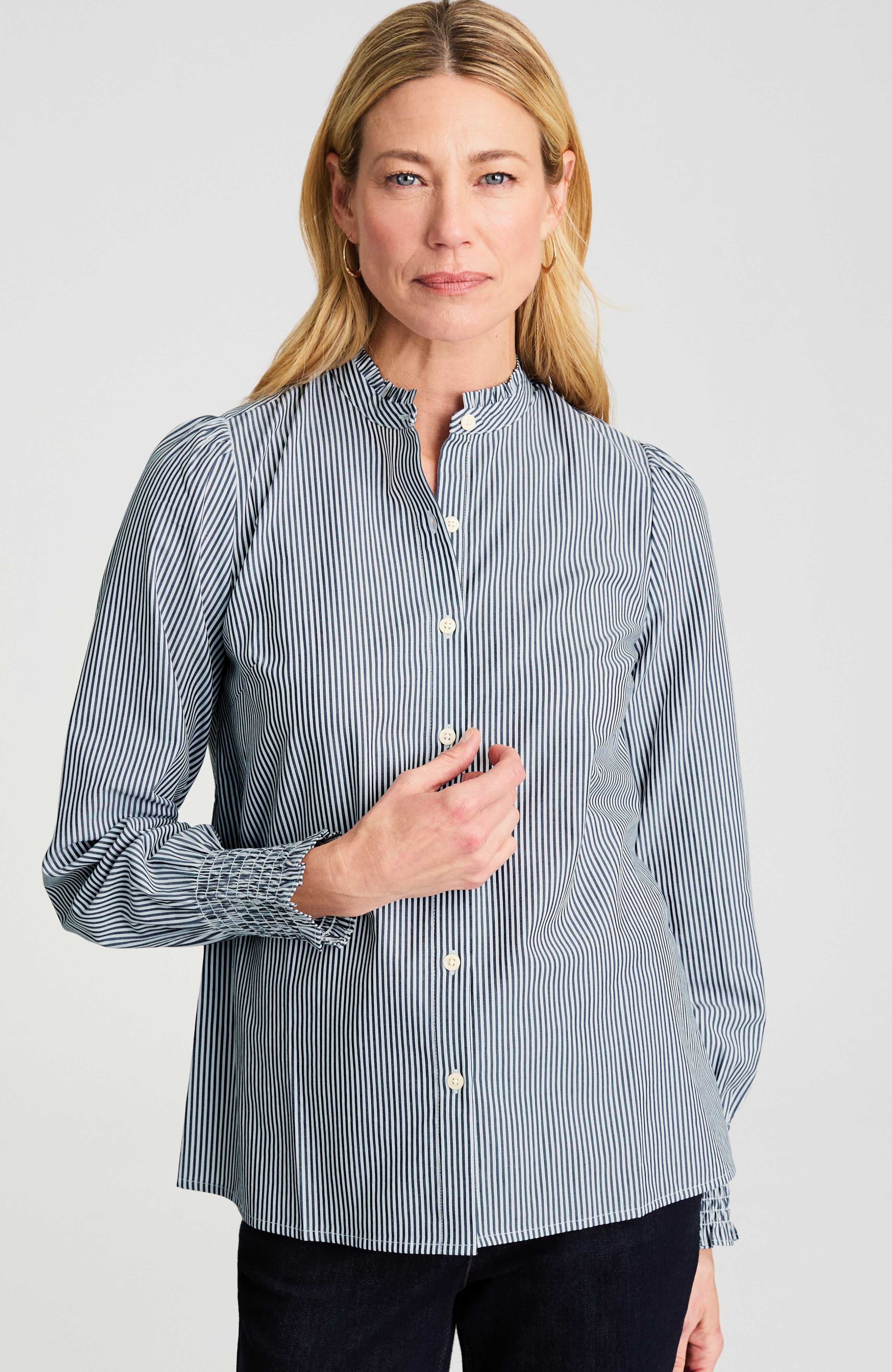 Ruffled-Neck Blouse | JJill
