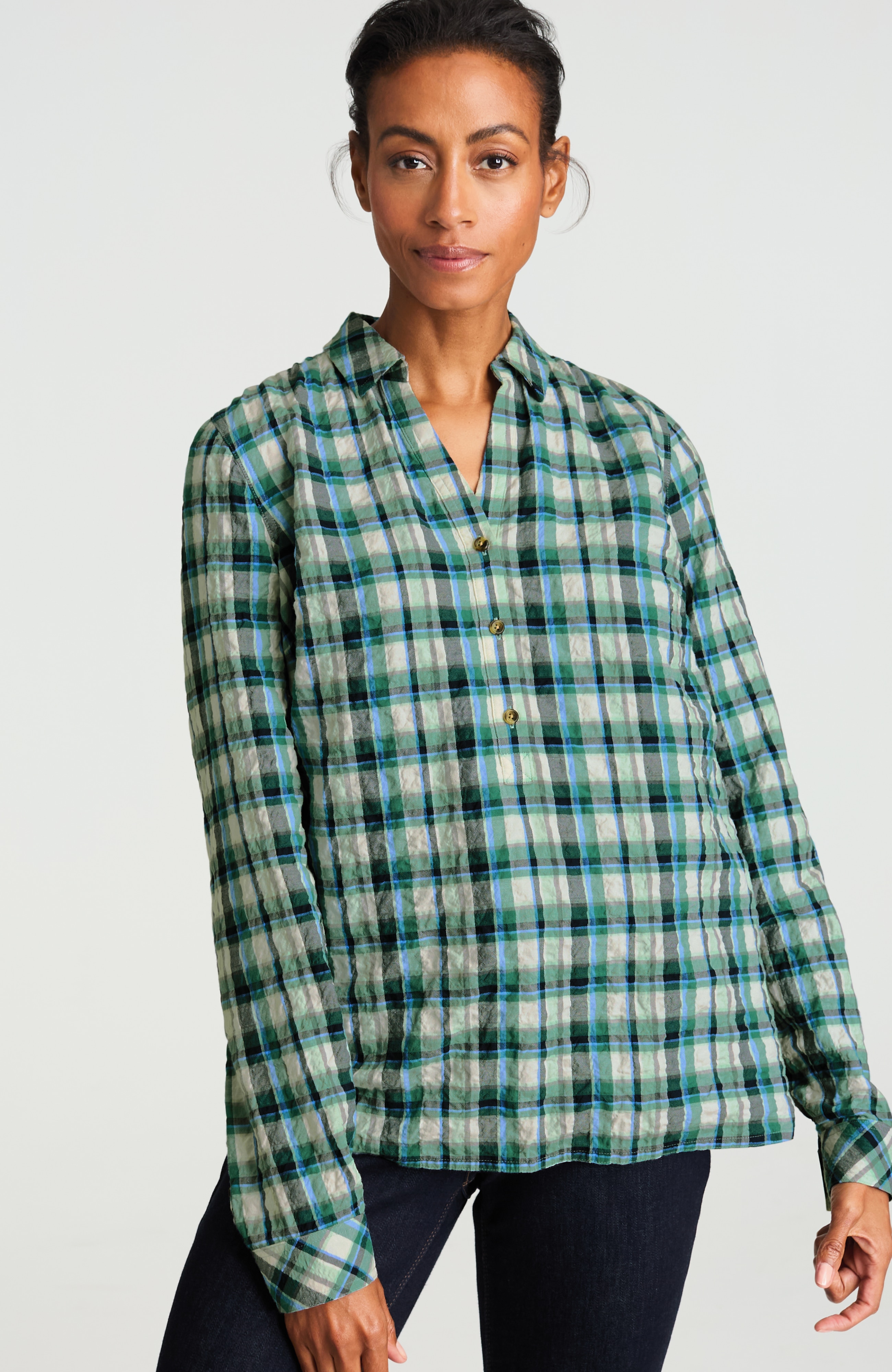 plaid textured elliptical popover