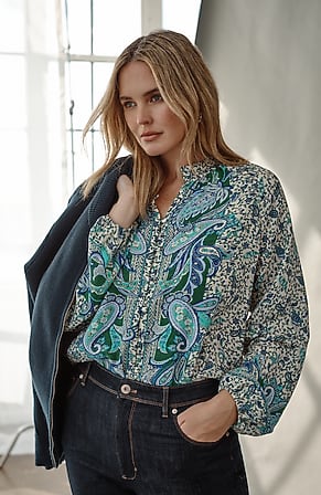 Image for Placed-Paisley Top