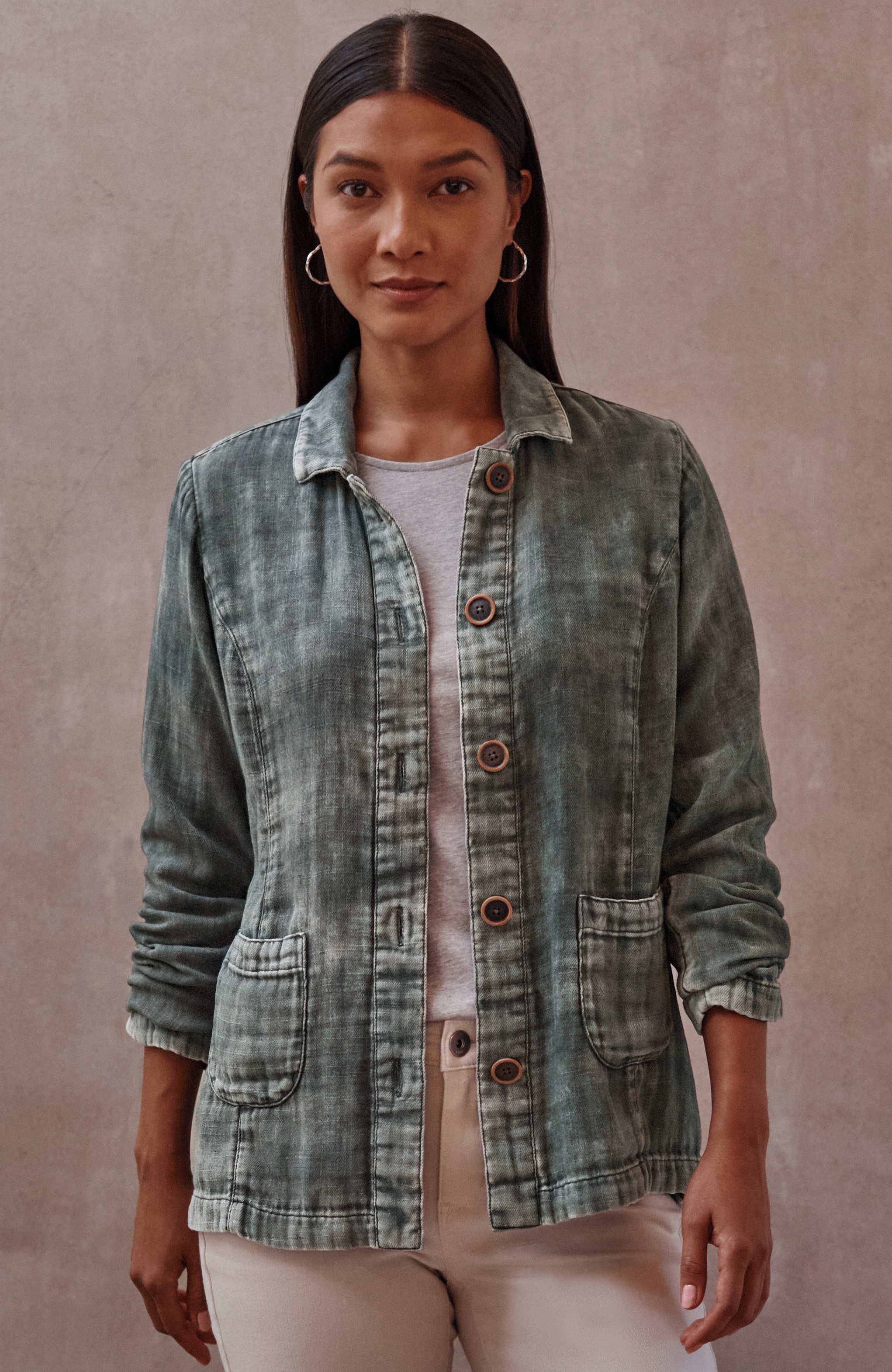 Pure Jill Washed Double-Cloth Jacket | JJill