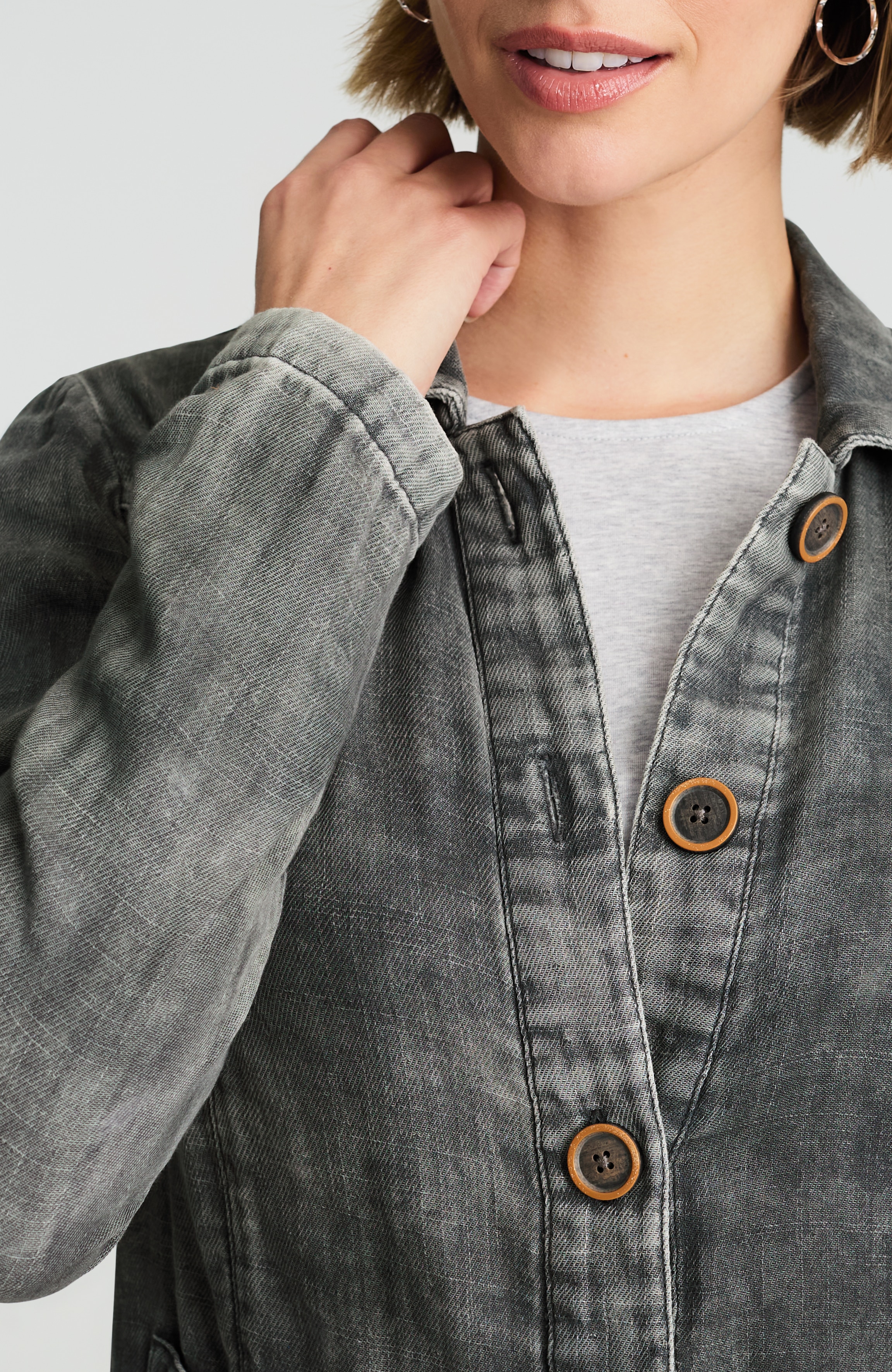 pure jill washed double-cloth jacket