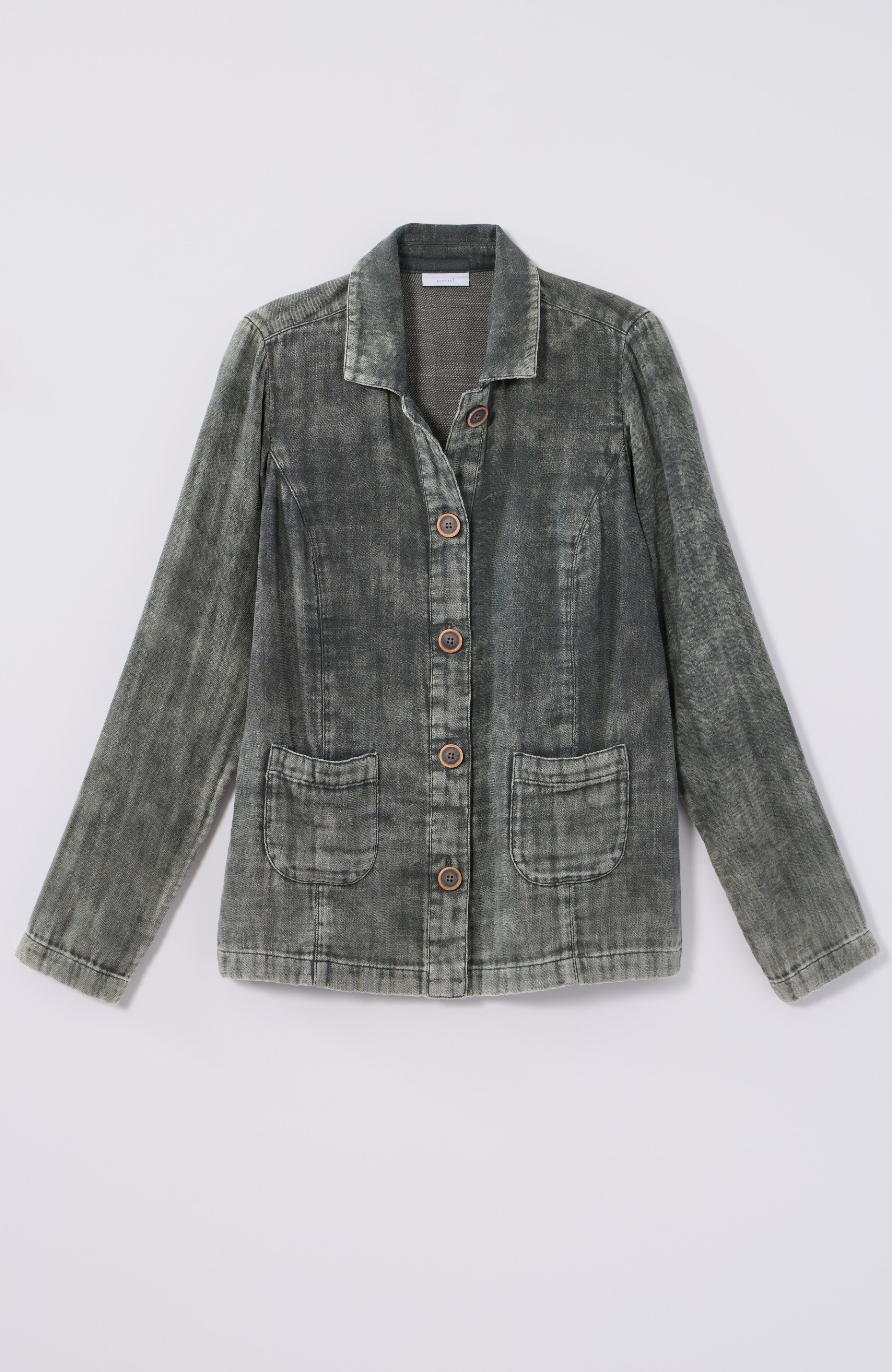 【JILL】CLANE OVER LINE DOUBLE COAT Pure Jill Washed Double-Cloth Jacket | JJill