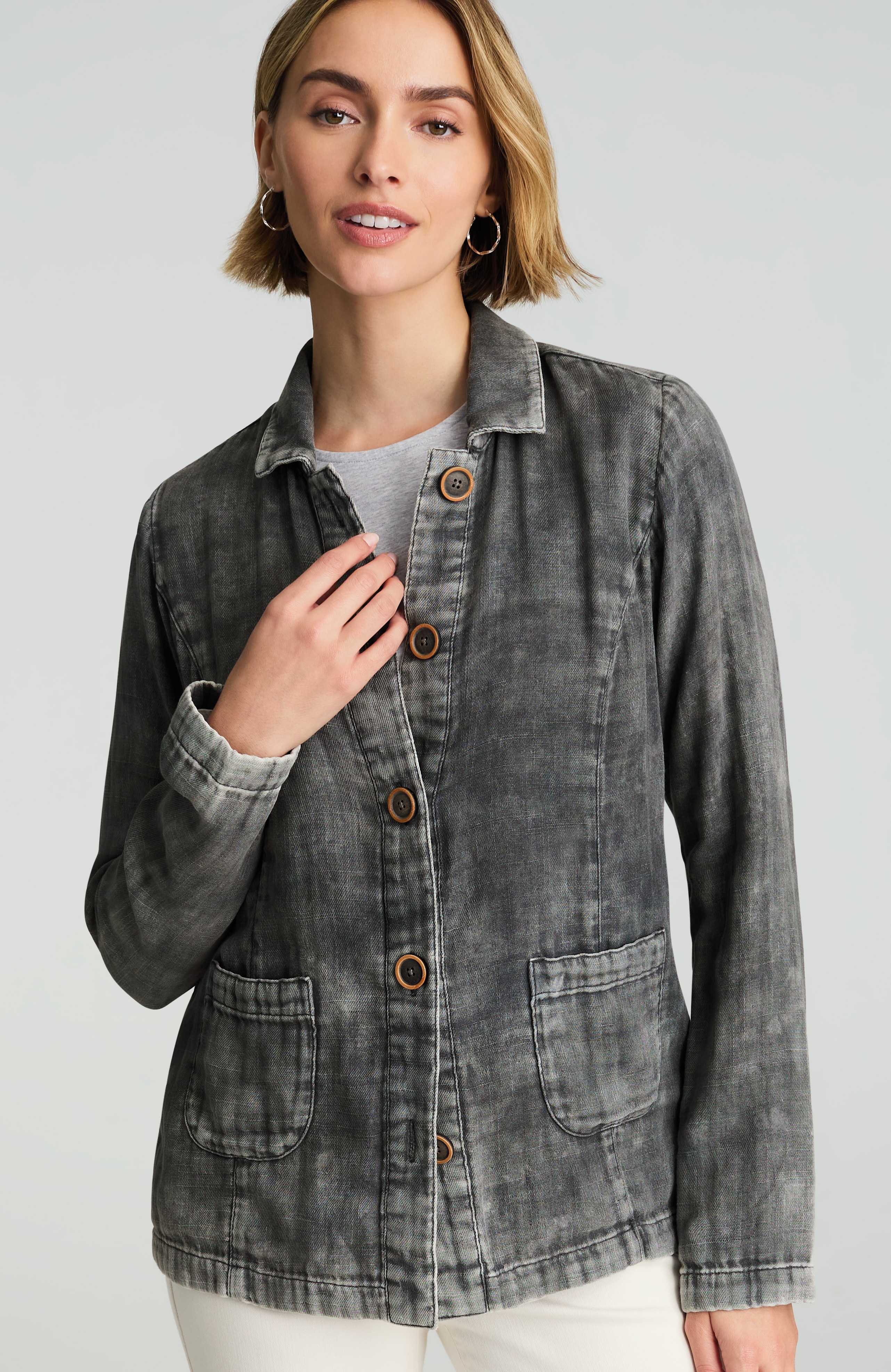 Pure Jill Washed Double-Cloth Jacket | JJill