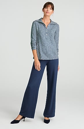 Image for Pure Jill Marl Slub Collared Top