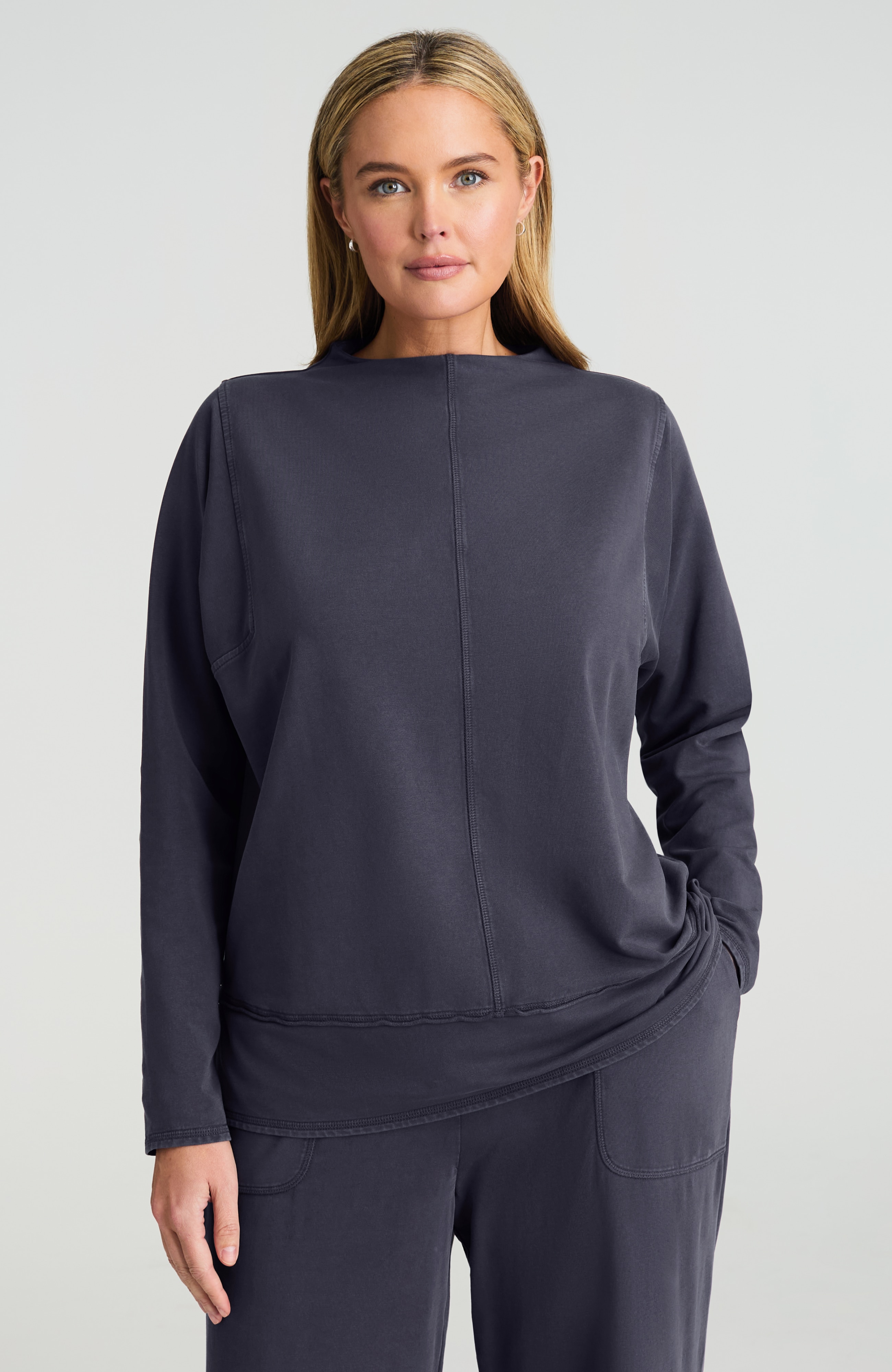 PURE JILL SEAMED FRENCH TERRY TOP | JJill