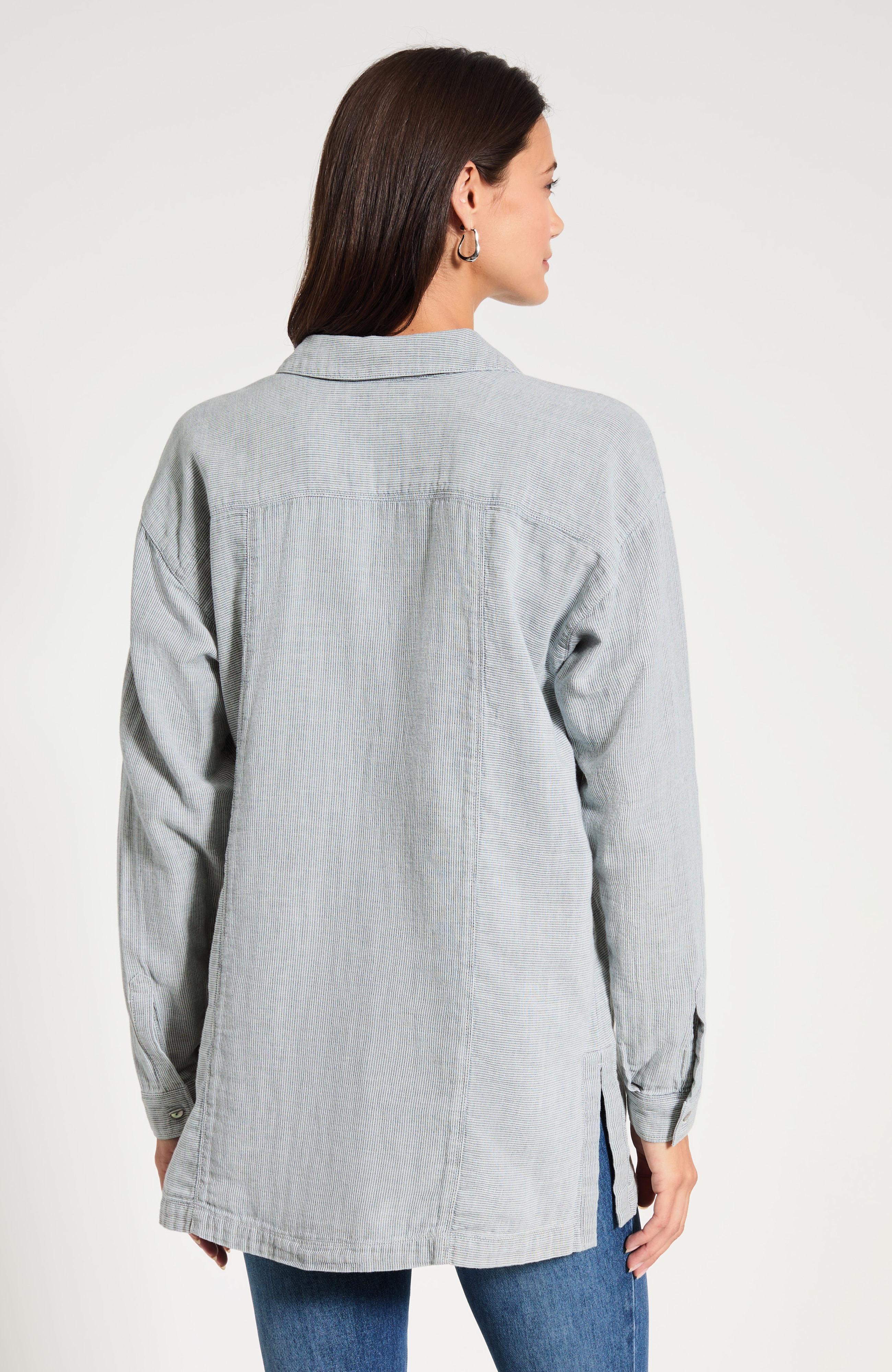 Pure Jill Indigo Double-Cloth Tunic