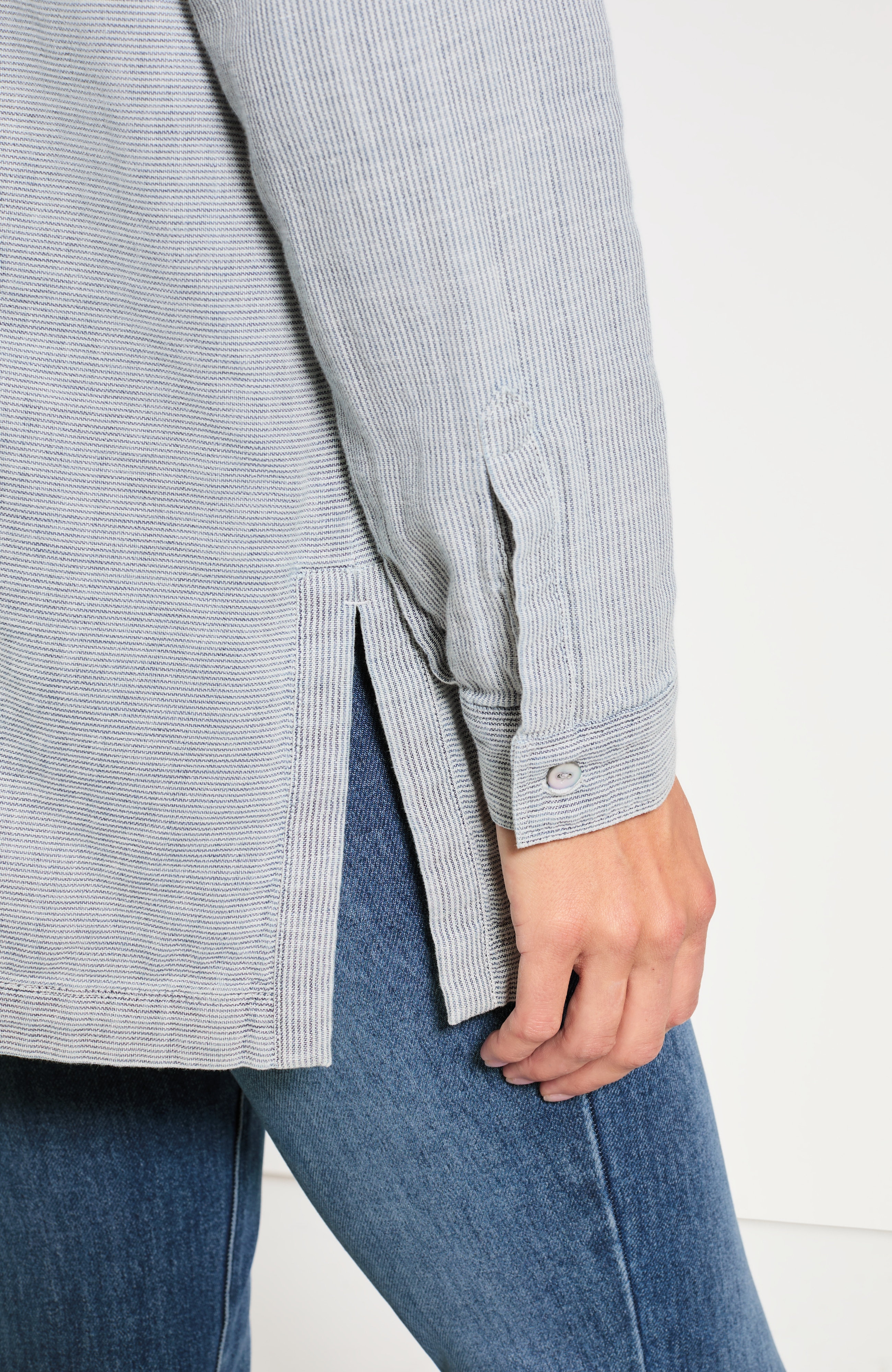 Pure Jill Indigo Double-Cloth Tunic