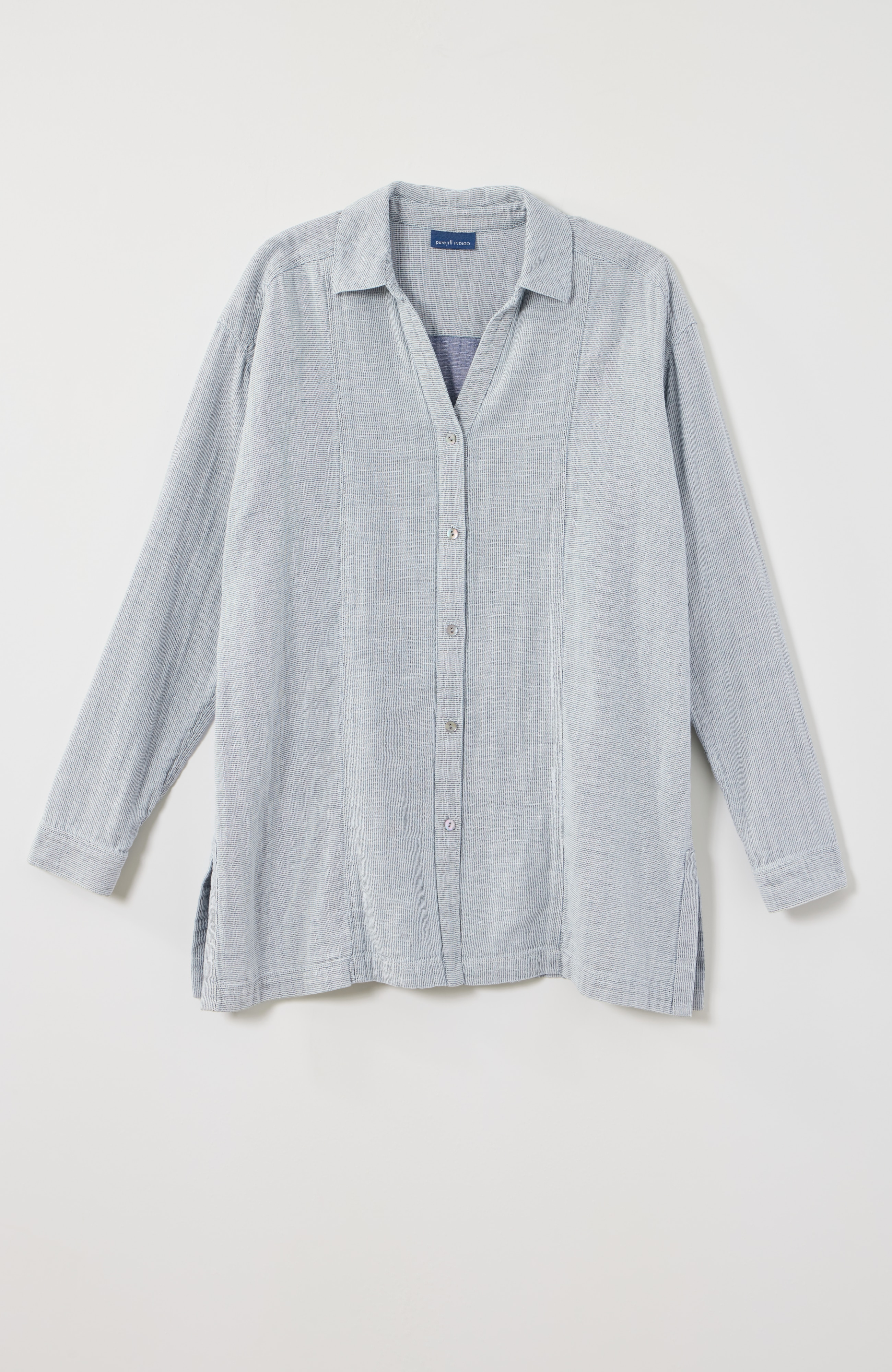 Pure Jill Indigo Double-Cloth Tunic