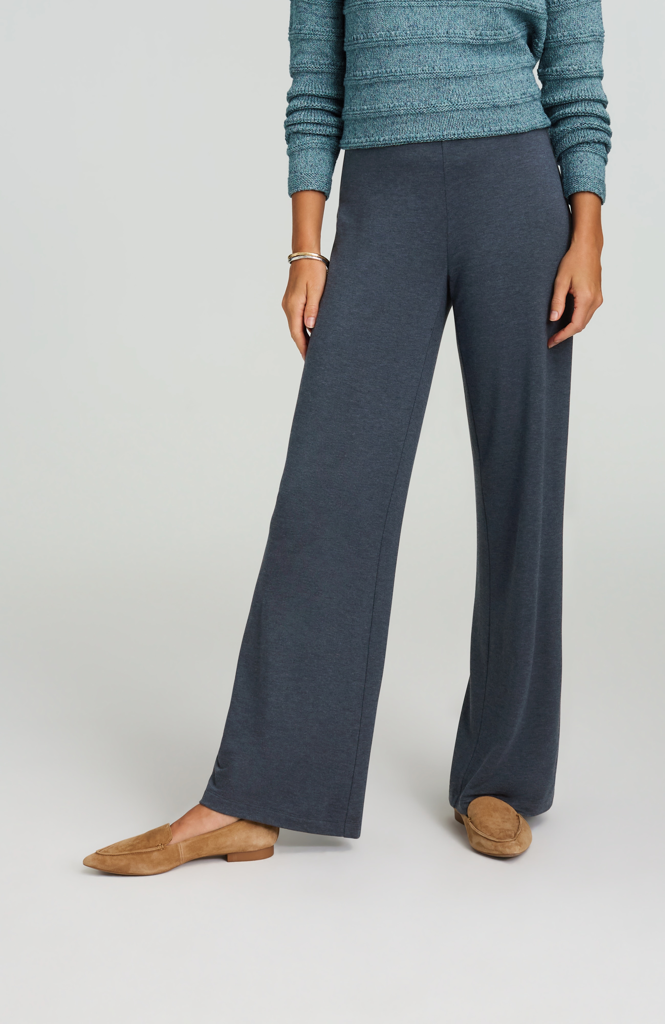 WEWILL　FLAT WAIST TROUSERS PURE JILL TRANQUILITY WIDE-LEG PANTS | JJill