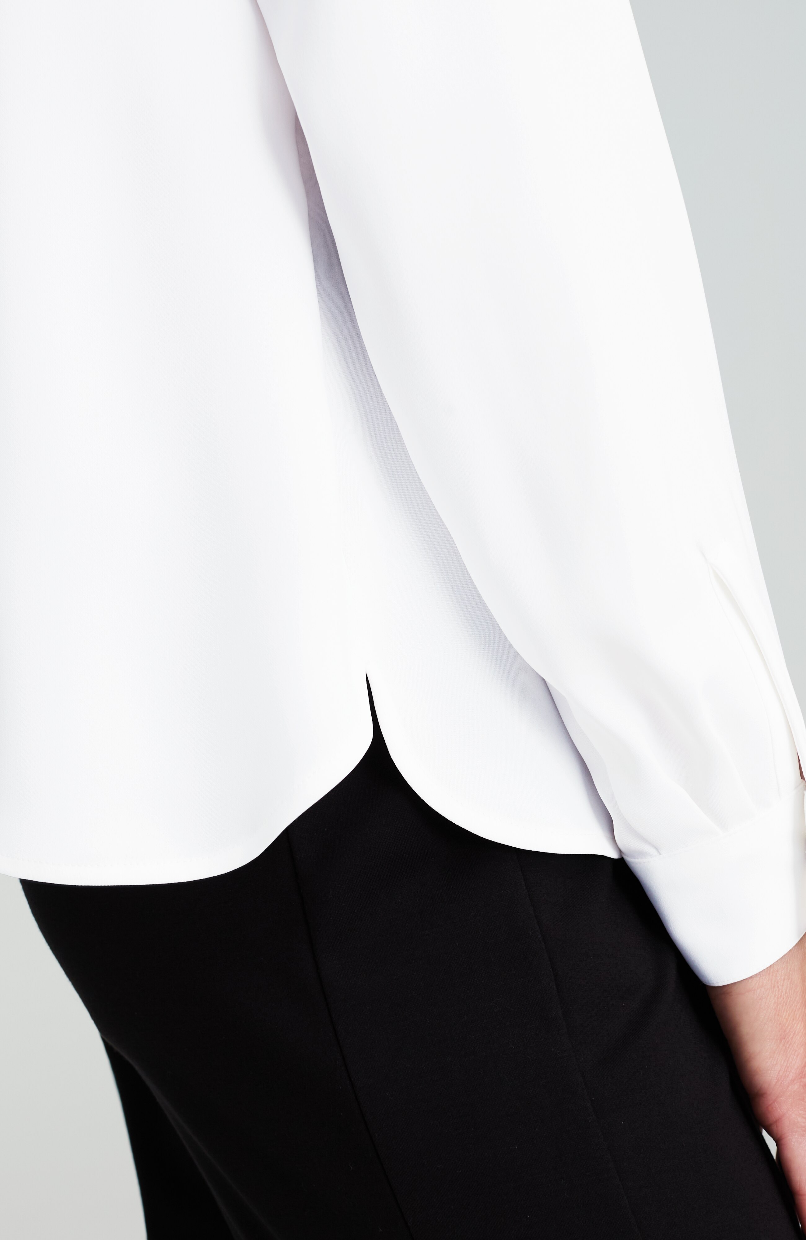 wearever easy-care satin button-front shirt