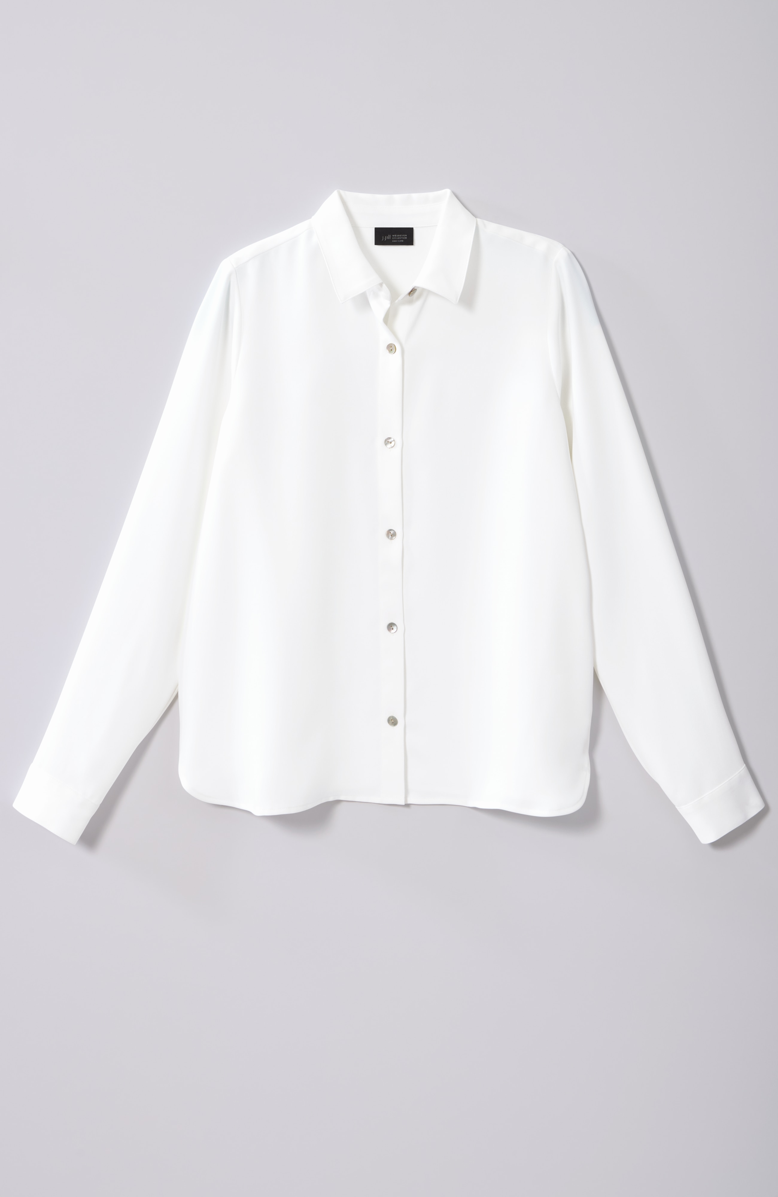wearever easy-care satin button-front shirt