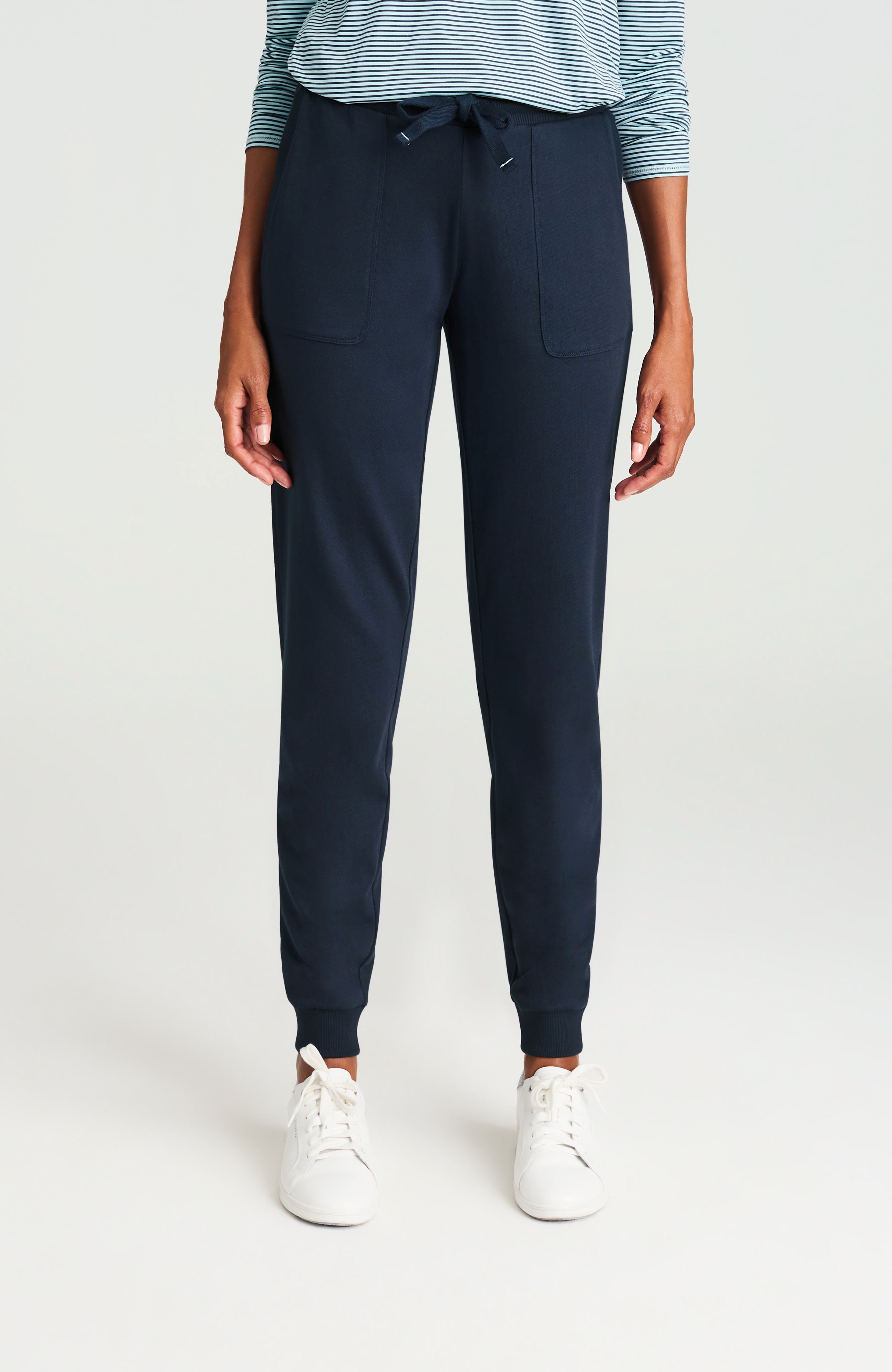 fit rib-trimmed joggers