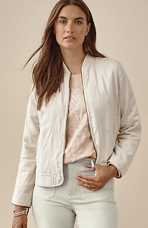 Image for Garment-Dyed Quilted Zip-Front Jacket