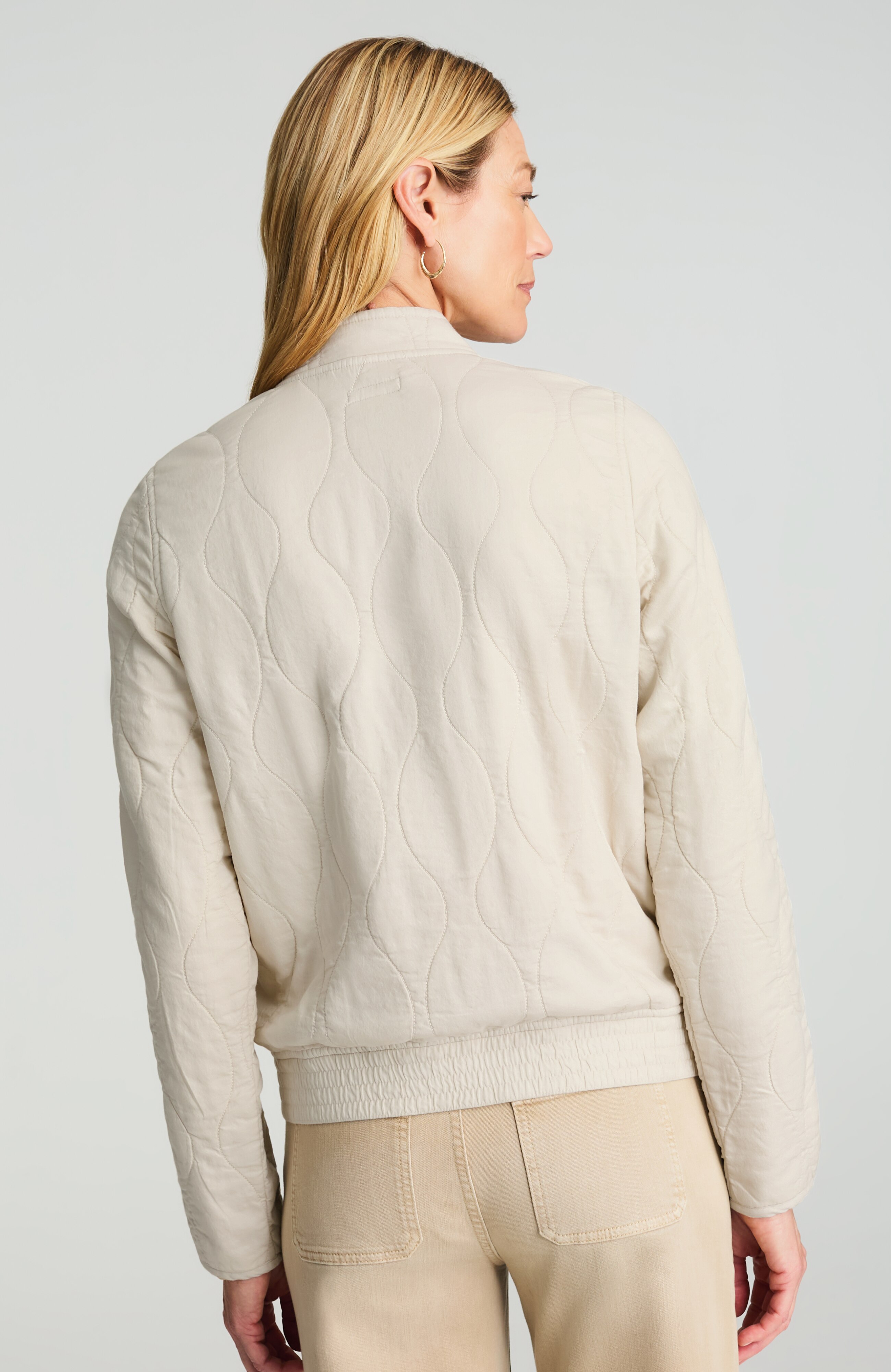 GARMENT-DYED QUILTED ZIP-FRONT JACKET | JJill