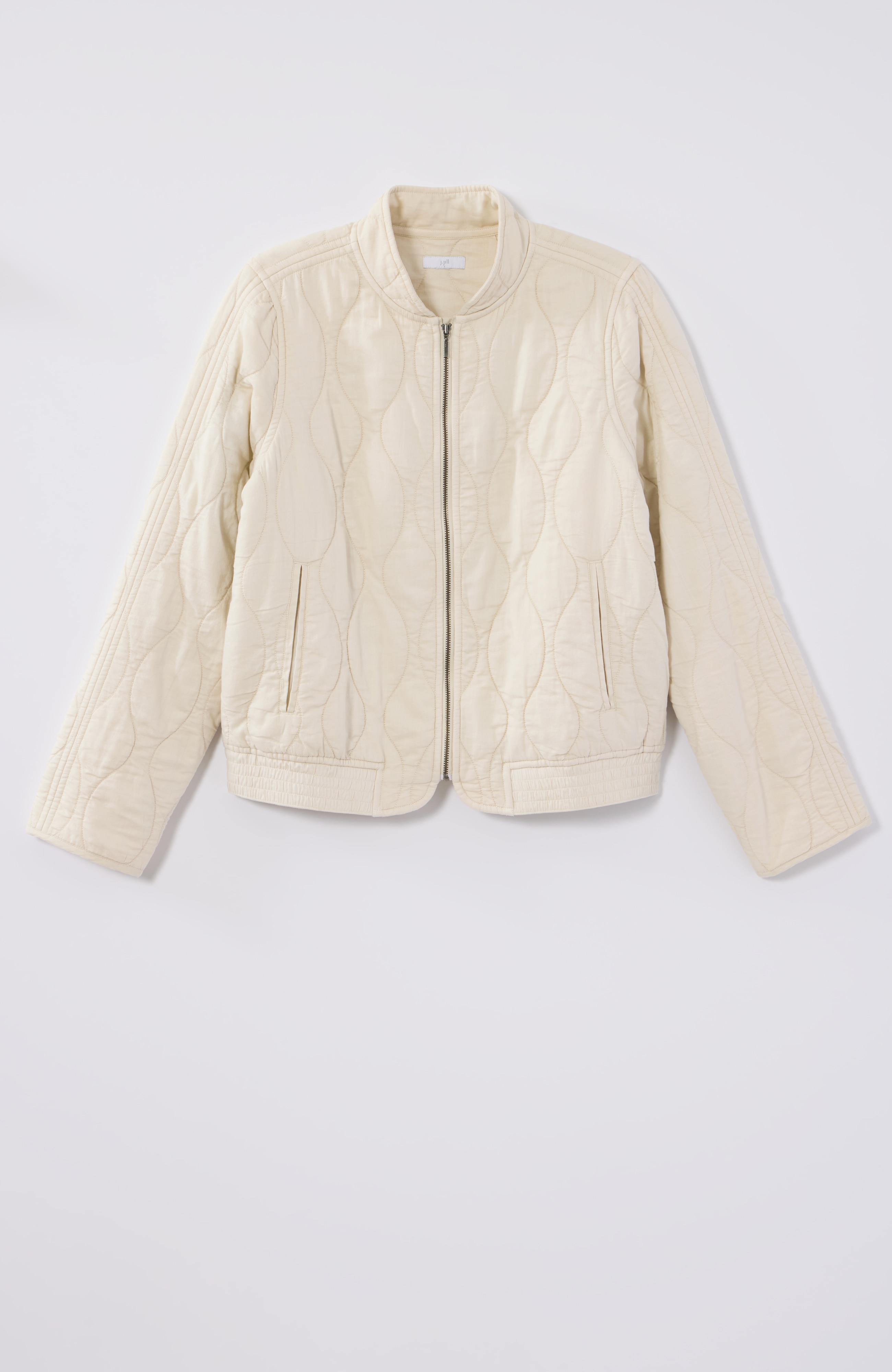 GARMENT-DYED QUILTED ZIP-FRONT JACKET | JJill
