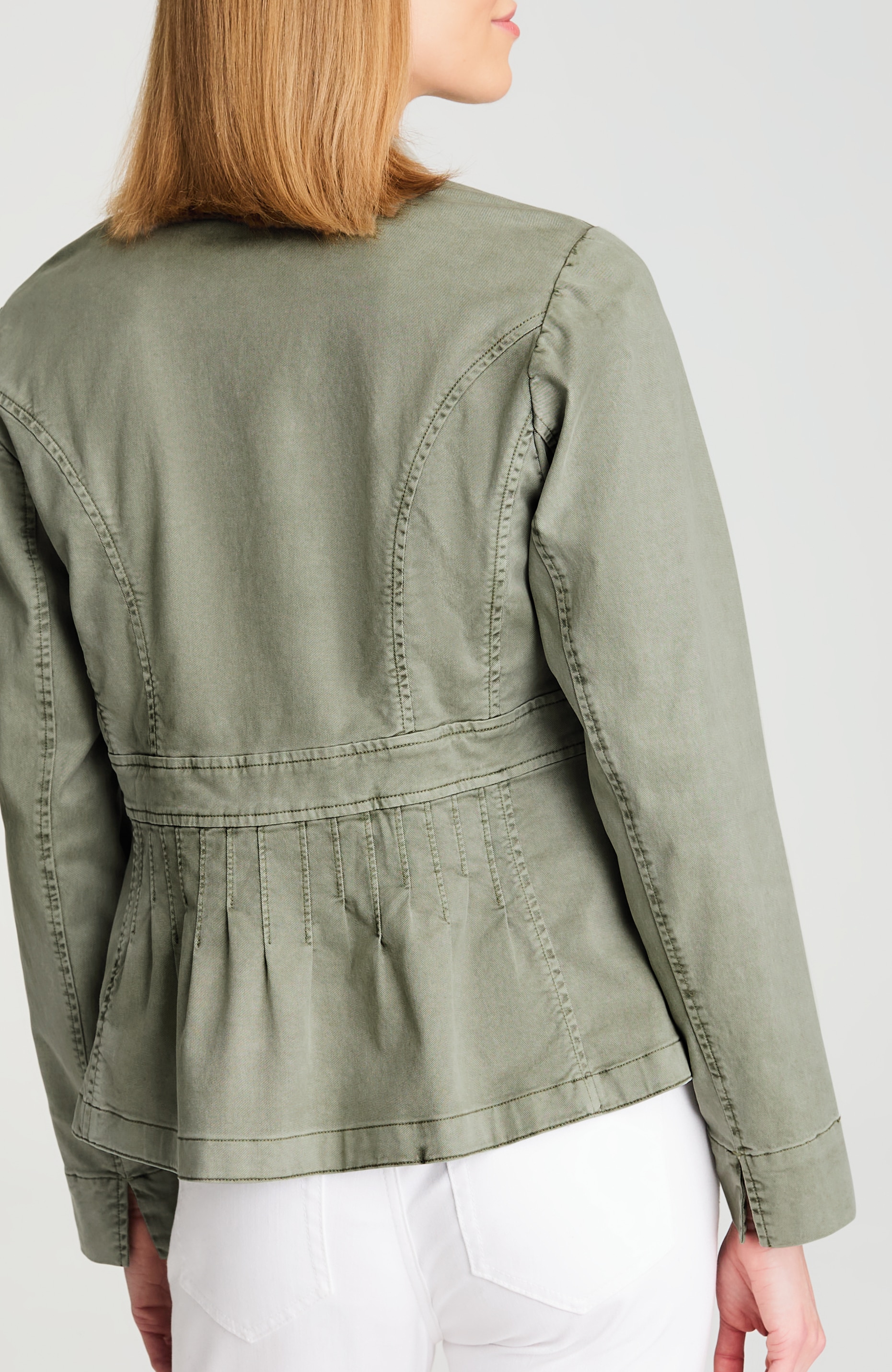 cotton-twill knot-button jacket