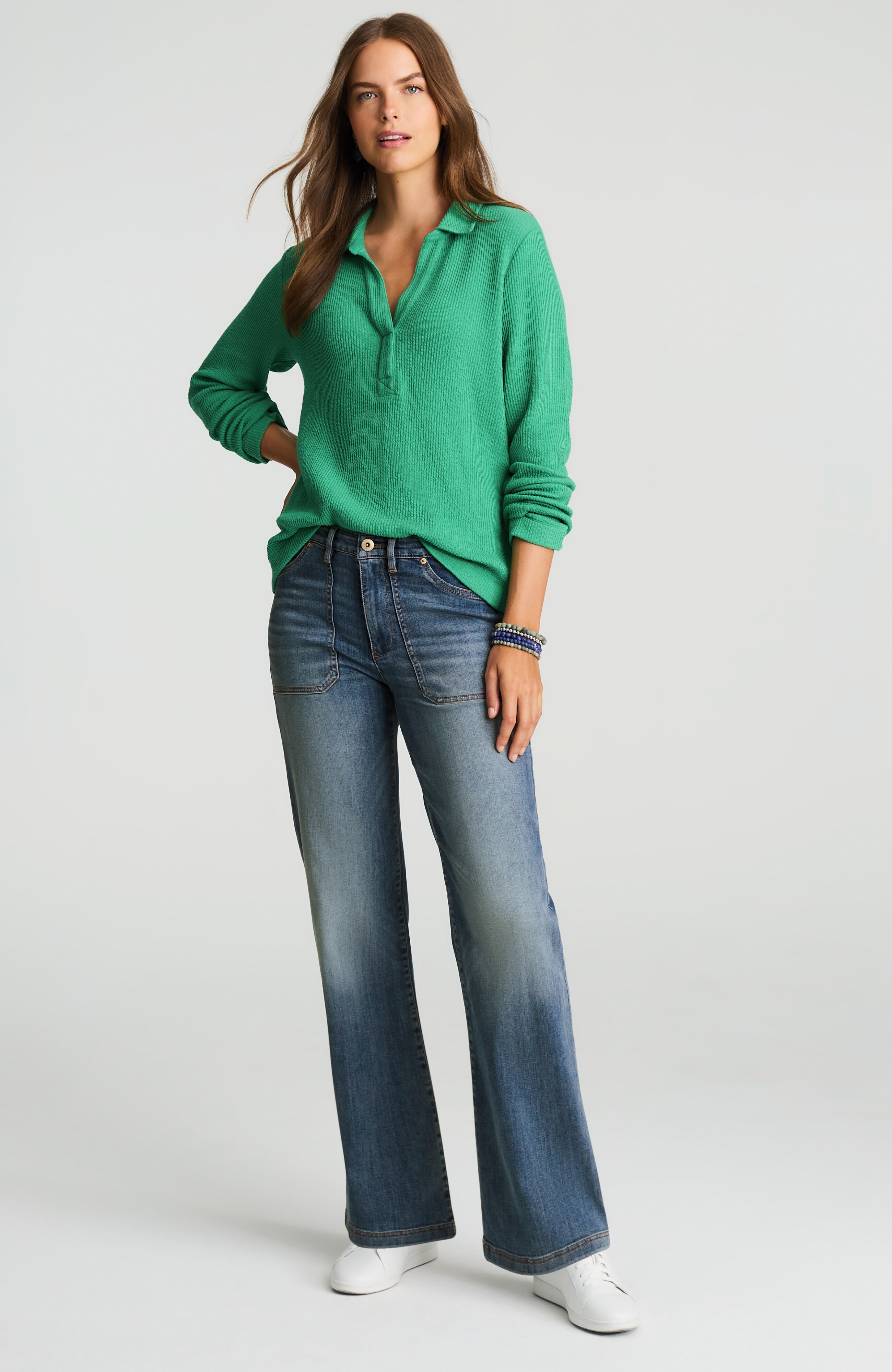 high-rise wide-leg jeans