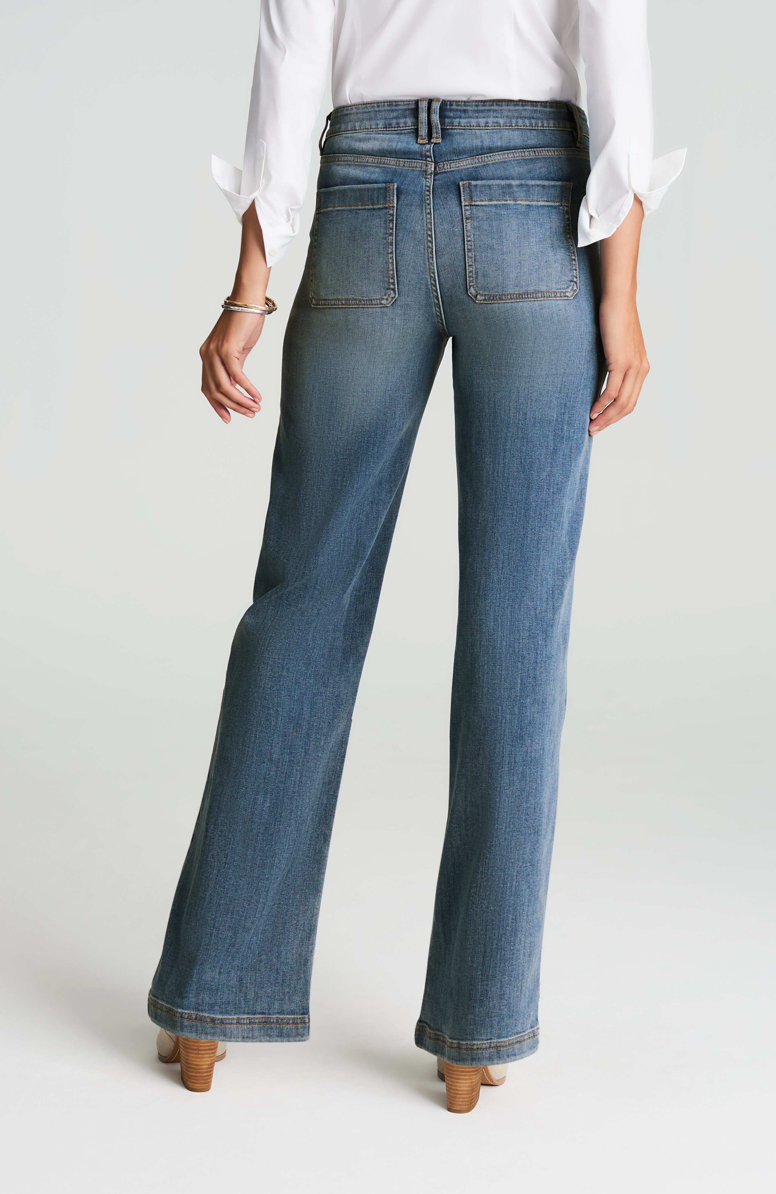 high-rise wide-leg jeans