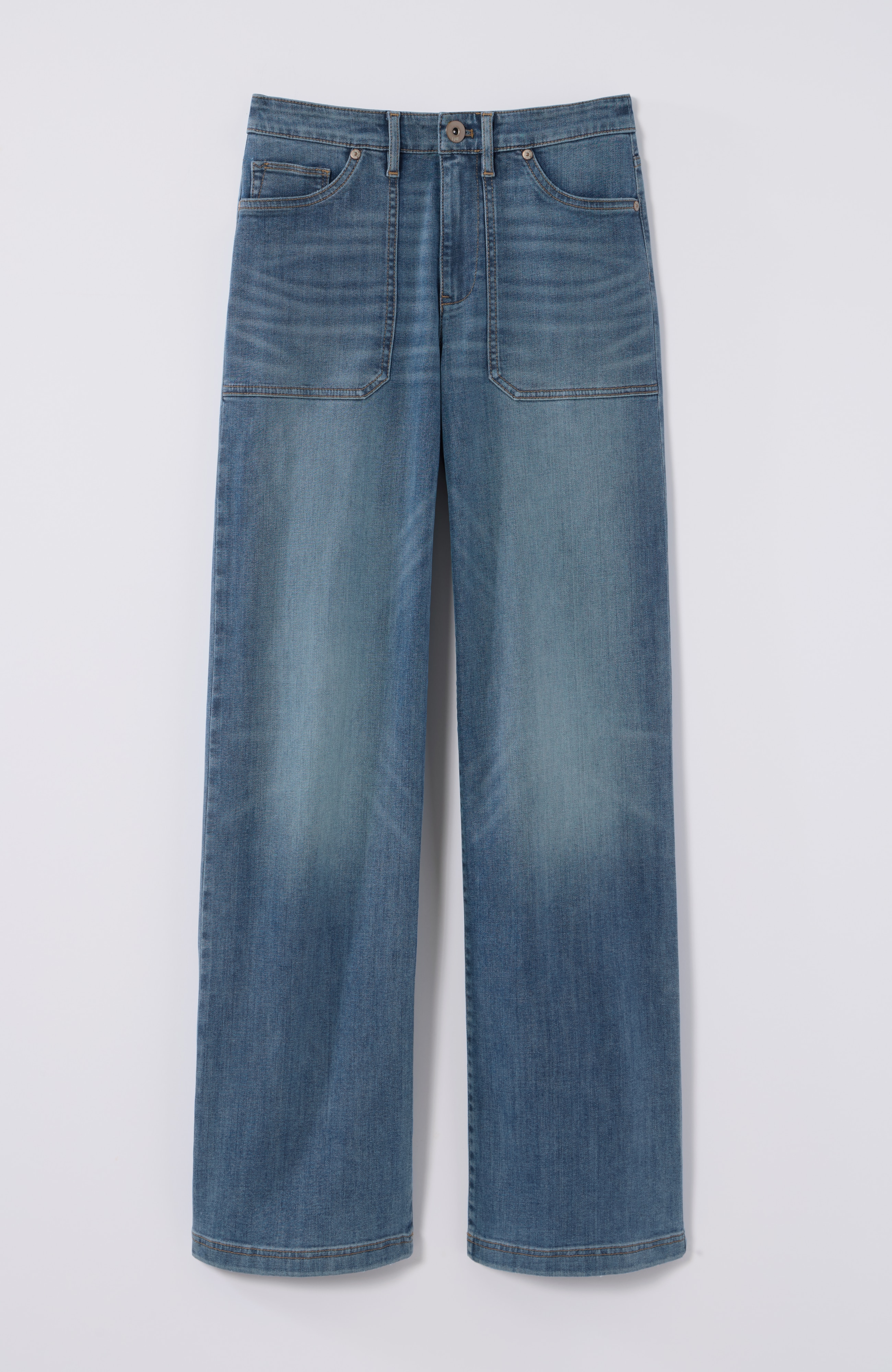 high-rise wide-leg jeans