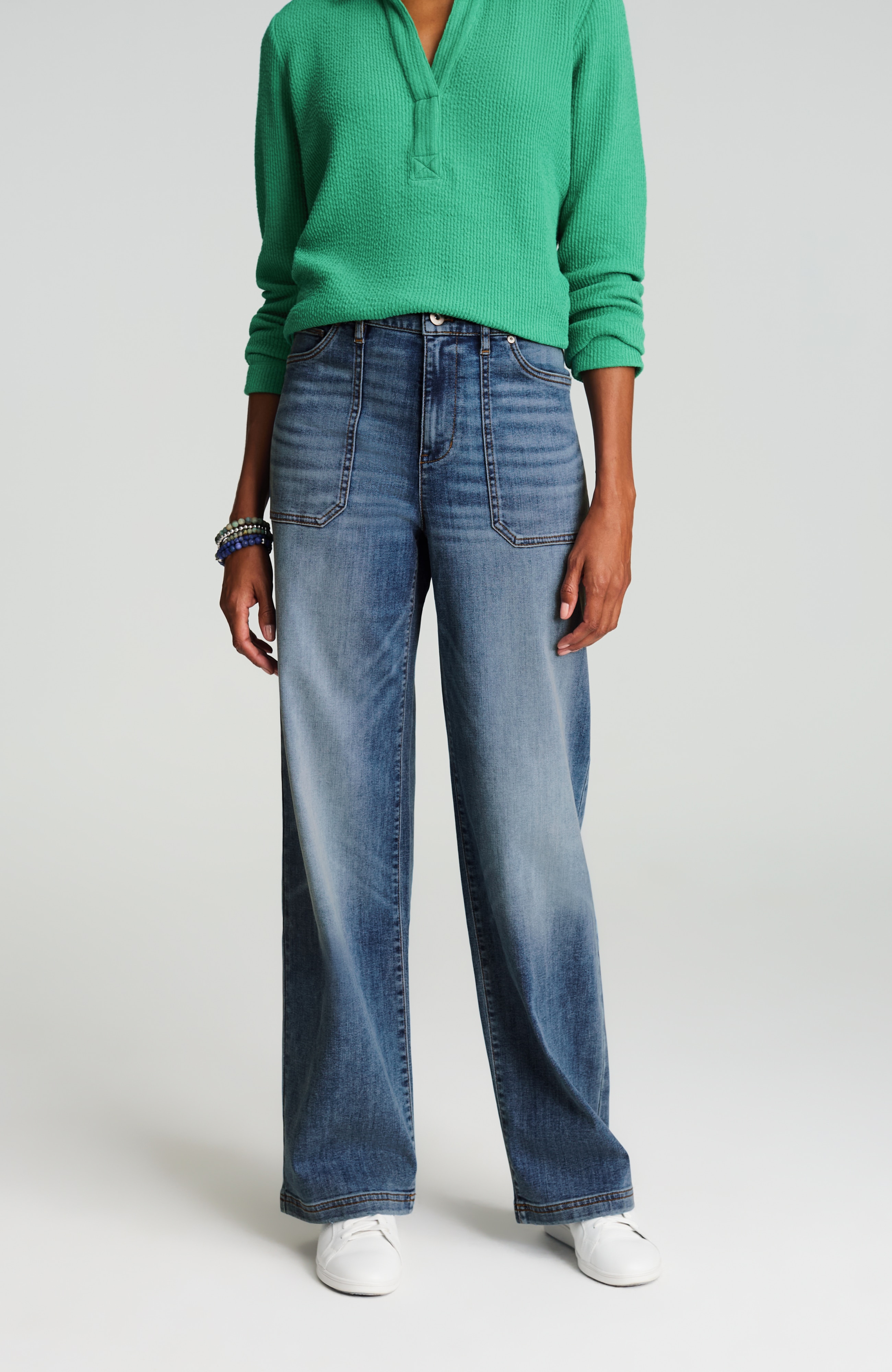 curvy-fit wide-leg jeans
