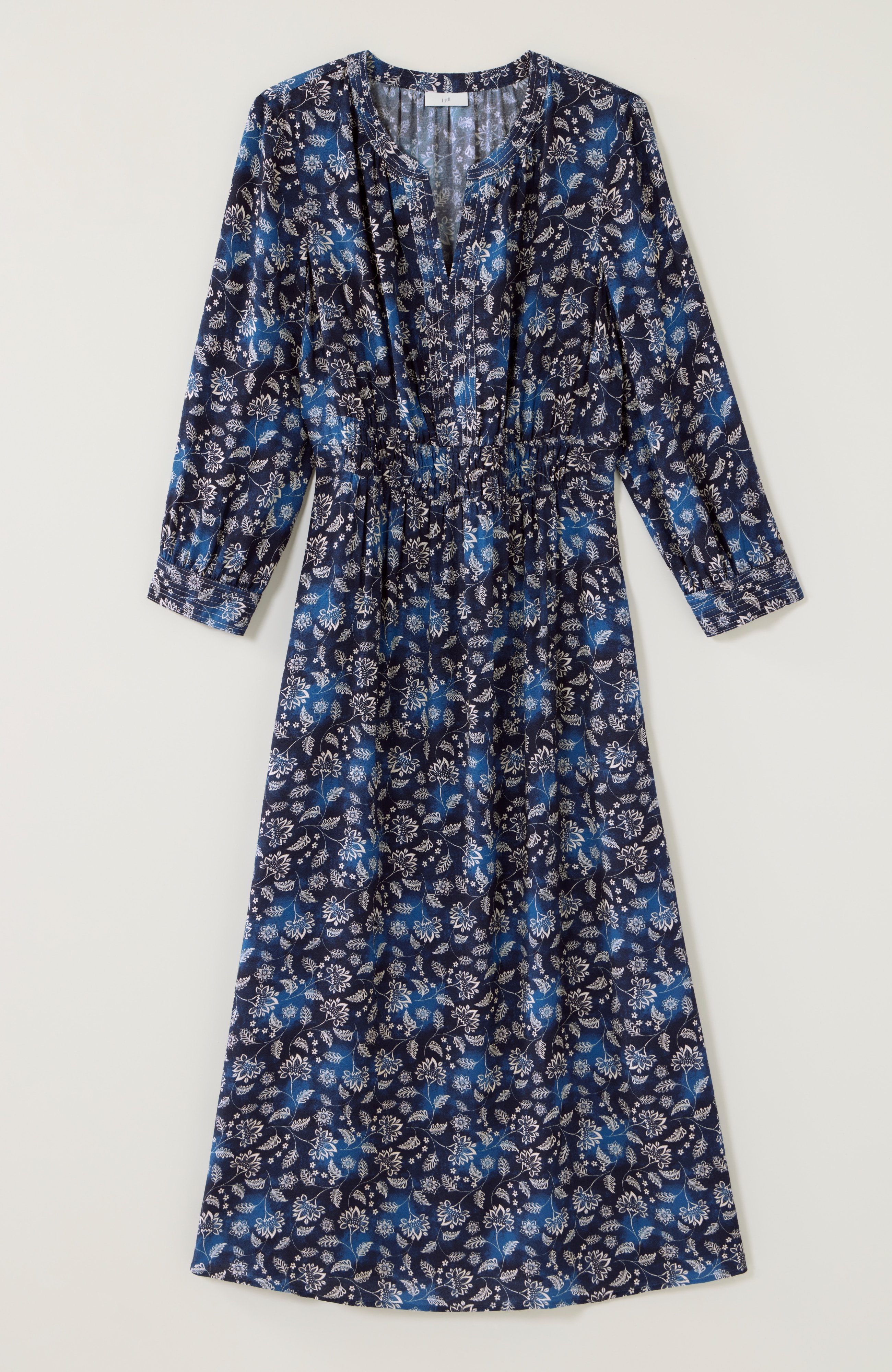 printed trapunto-stitched dress