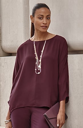 Image for Wearever Elliptical-Hem Blouse