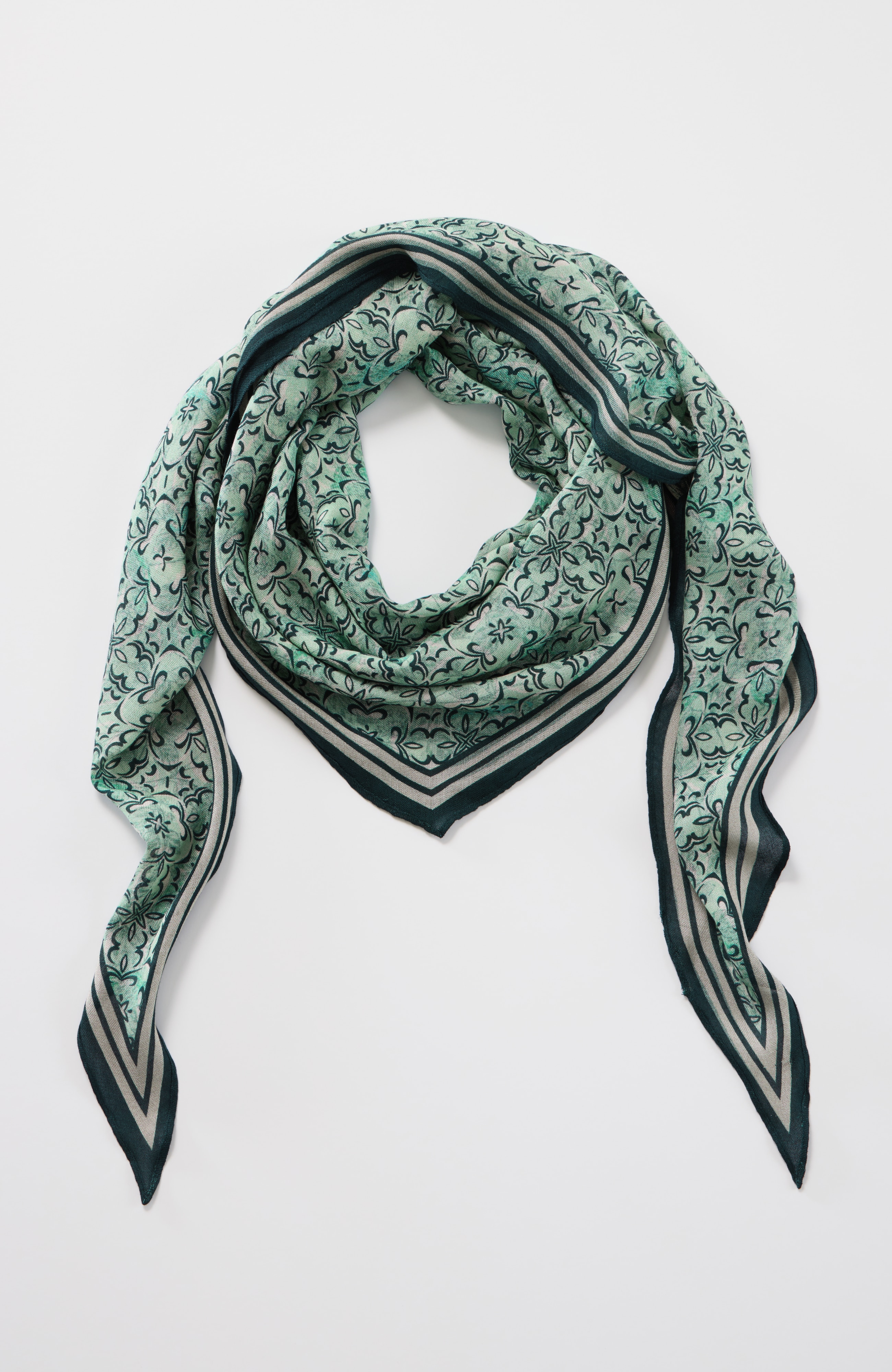 reversible printed diamond scarf