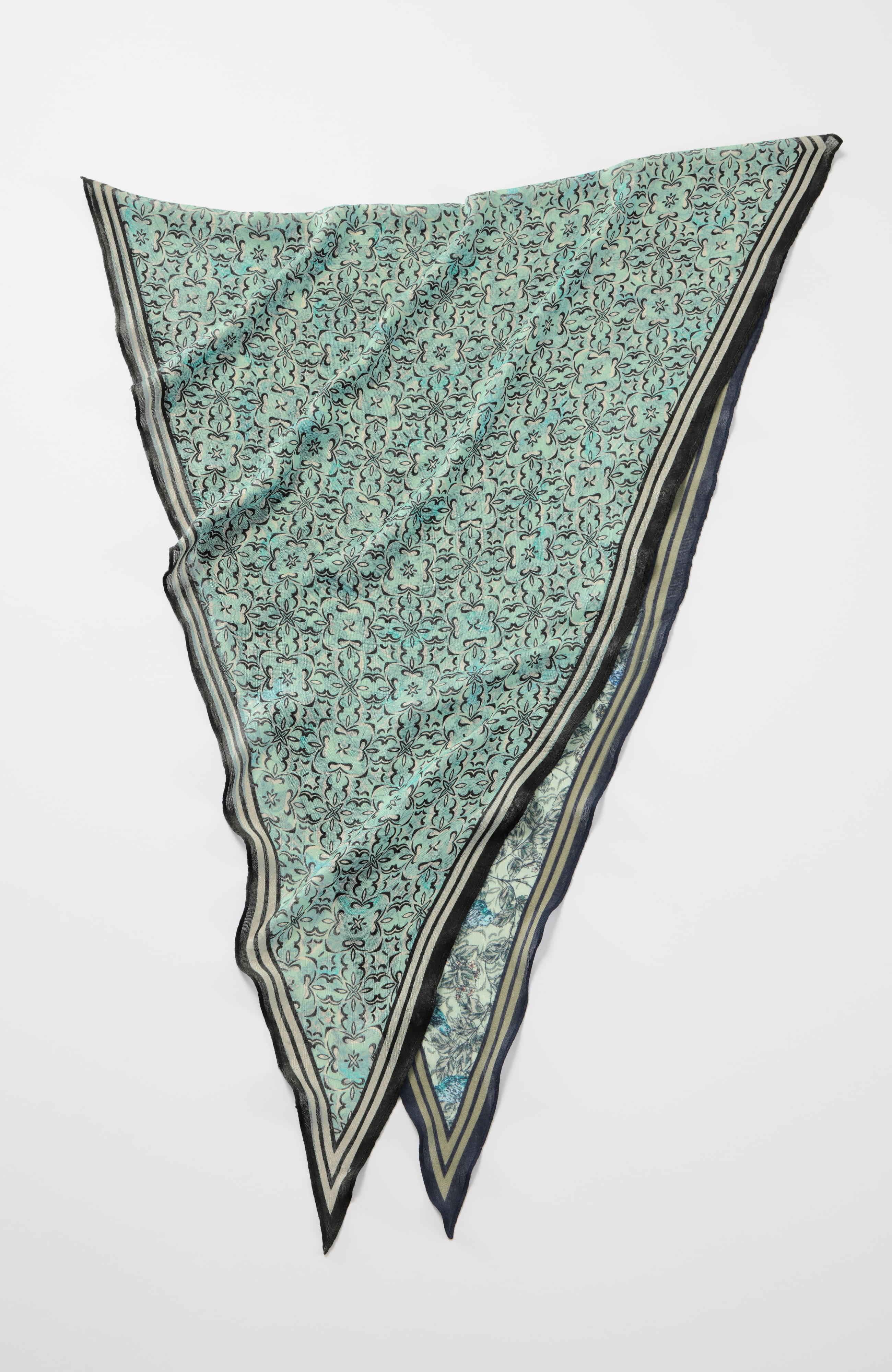 reversible printed diamond scarf
